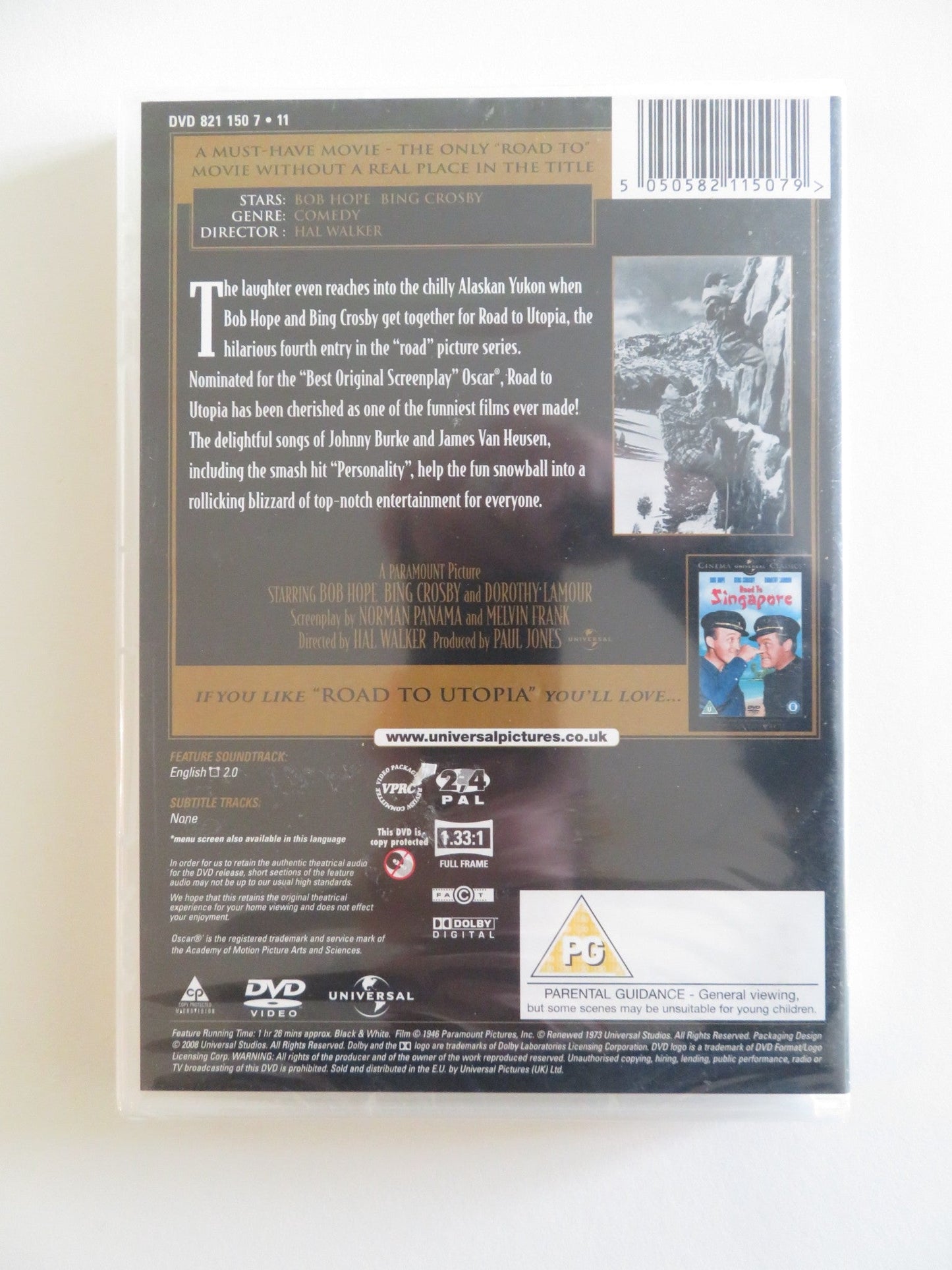 ROAD TO UTOPIA (DVD) BING CROSBY BOB HOPE 1945 REGION 2, 4 Rendezvous Cinema Movie posters