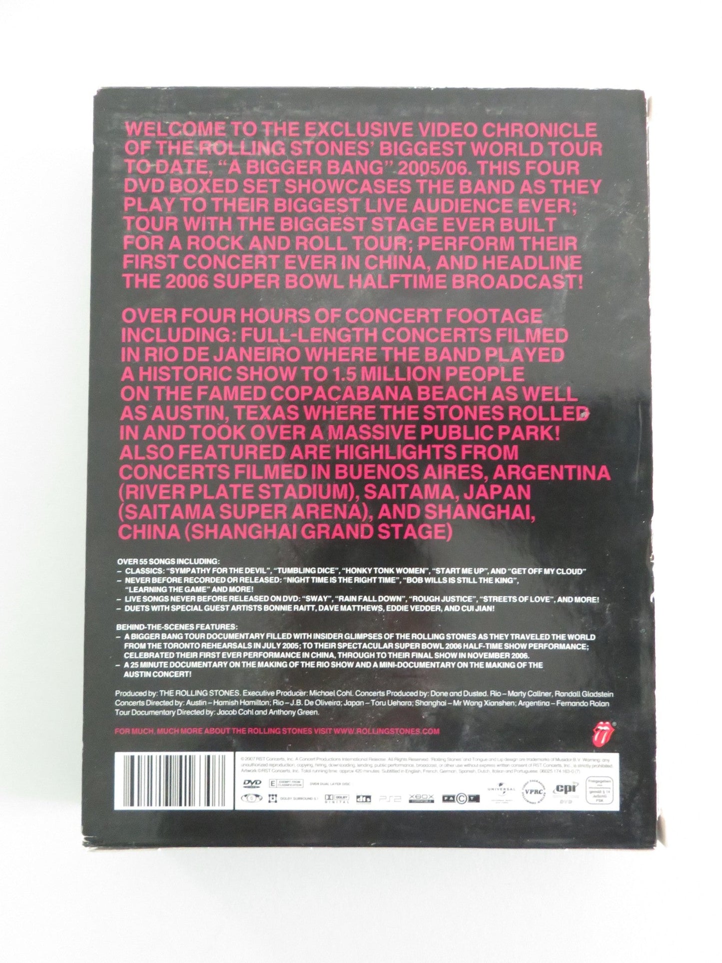 Rolling Stones: The Biggest Bang (DVD BoxSet) Jagger Richards 2007 Region 0 Movie posters