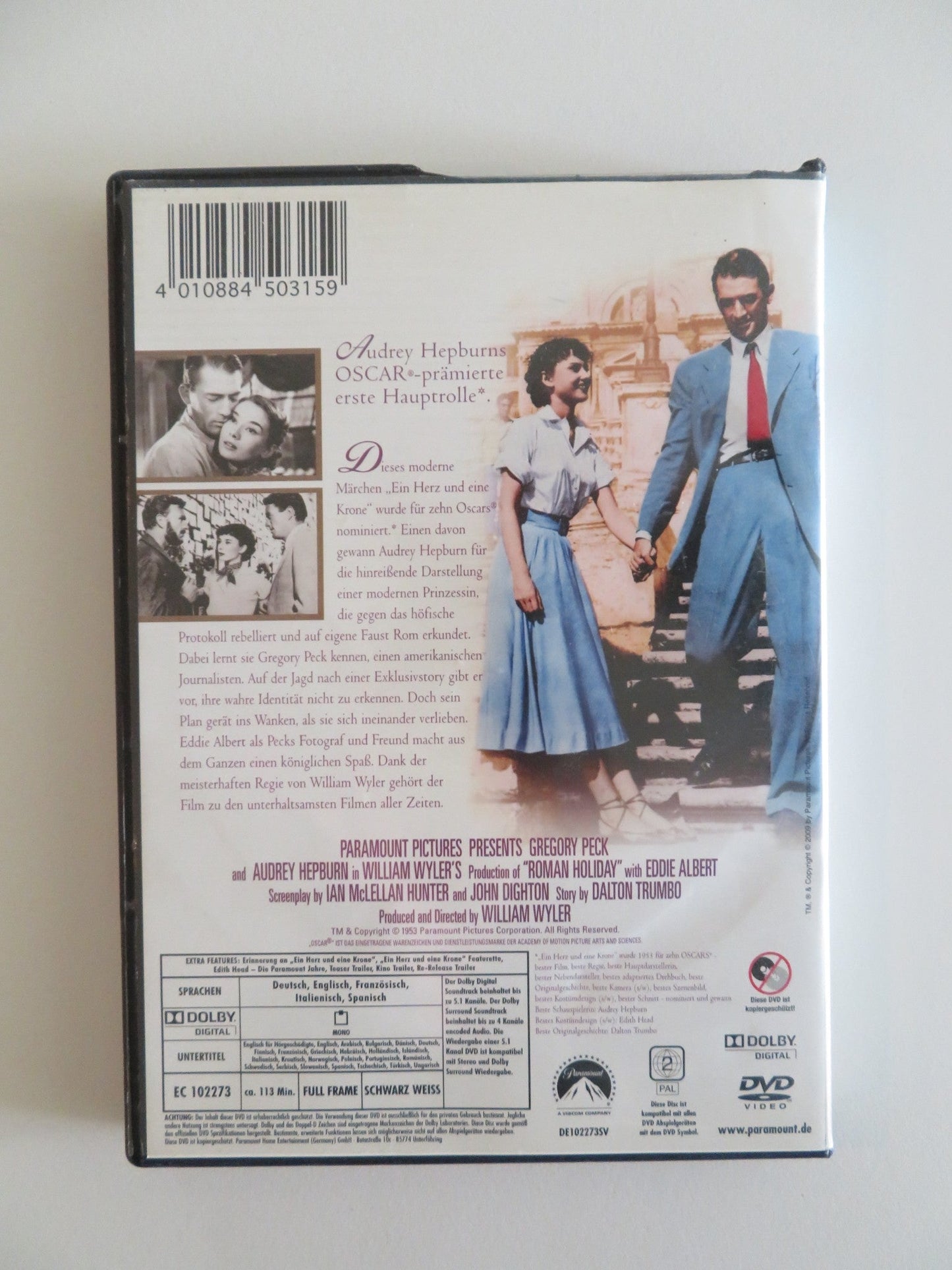 ROMAN HOLIDAY - SPECIAL COLLECTOR'S EDITION (DVD) GREGORY PECK HEPBURN REGION 2 Rendezvous Cinema Movie posters