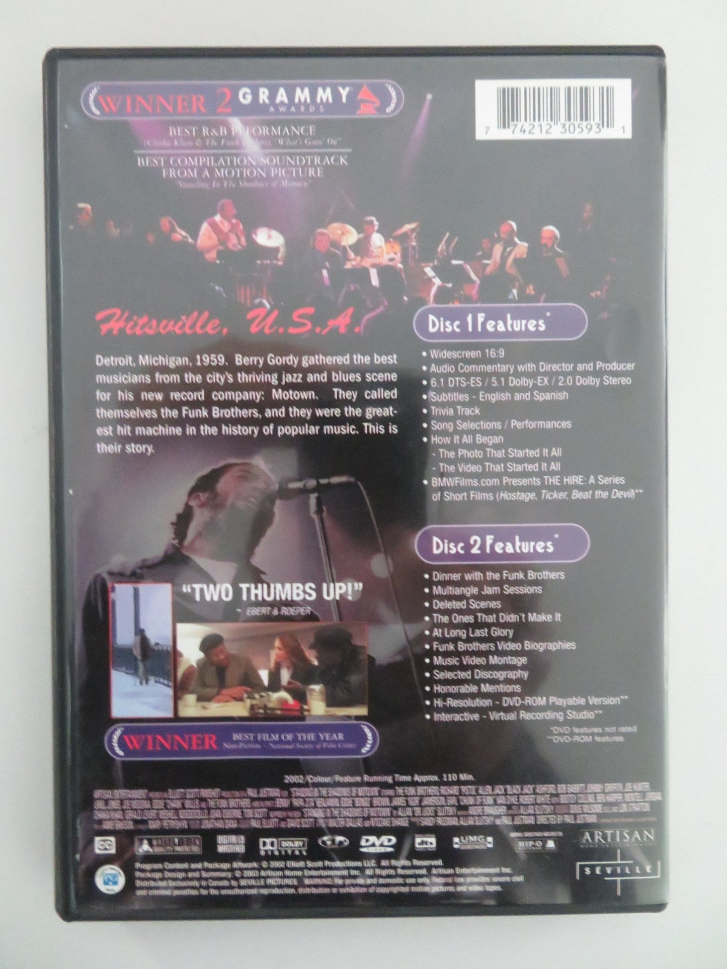 STANDING IN THE SHADOWS OF MOTOWN (DVD) CHAKA KHAN JACK ASHFORD 2002 REGION 1 Movie posters