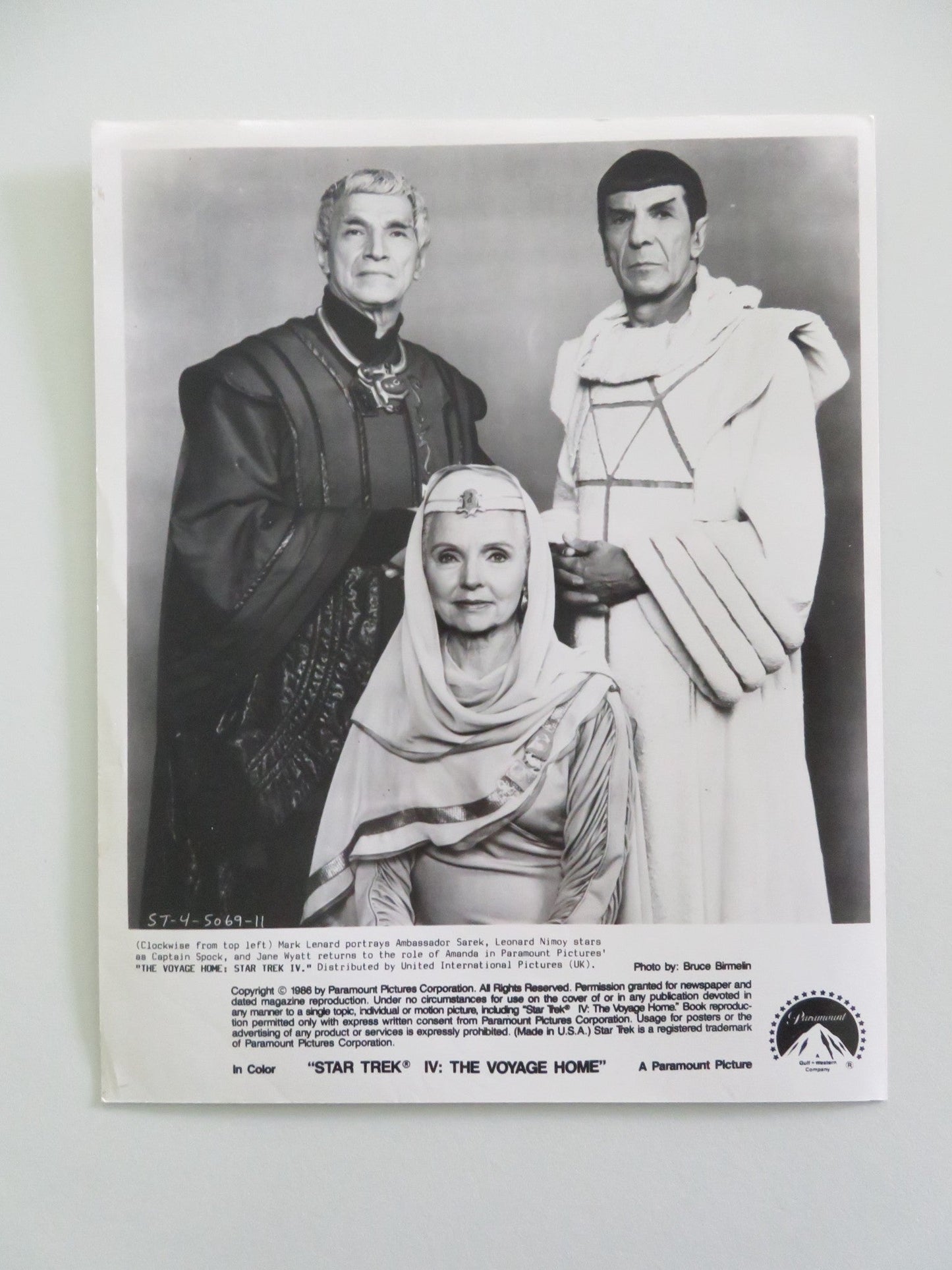 STAR TREK IV: THE VOYAGE HOME MOVIE STILL PHOTO LOT OF 6 WILLIAM SHATNER 1986 Movie posters