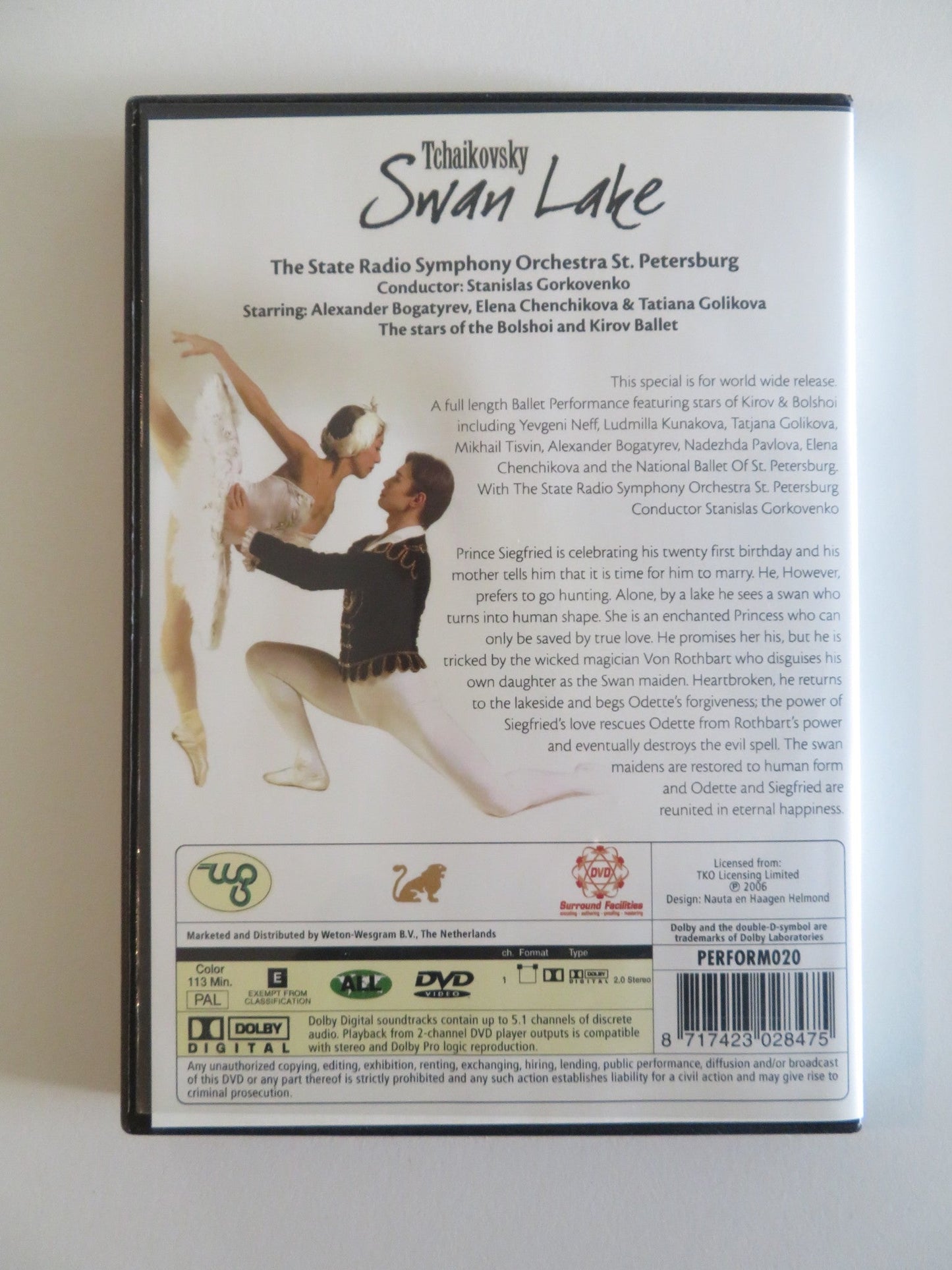 SWAN LAKE - STARS OF THE BOLSHOI AND KIROV BALLET (DVD) 2006 REGION 0 Rendezvous Cinema Movie posters