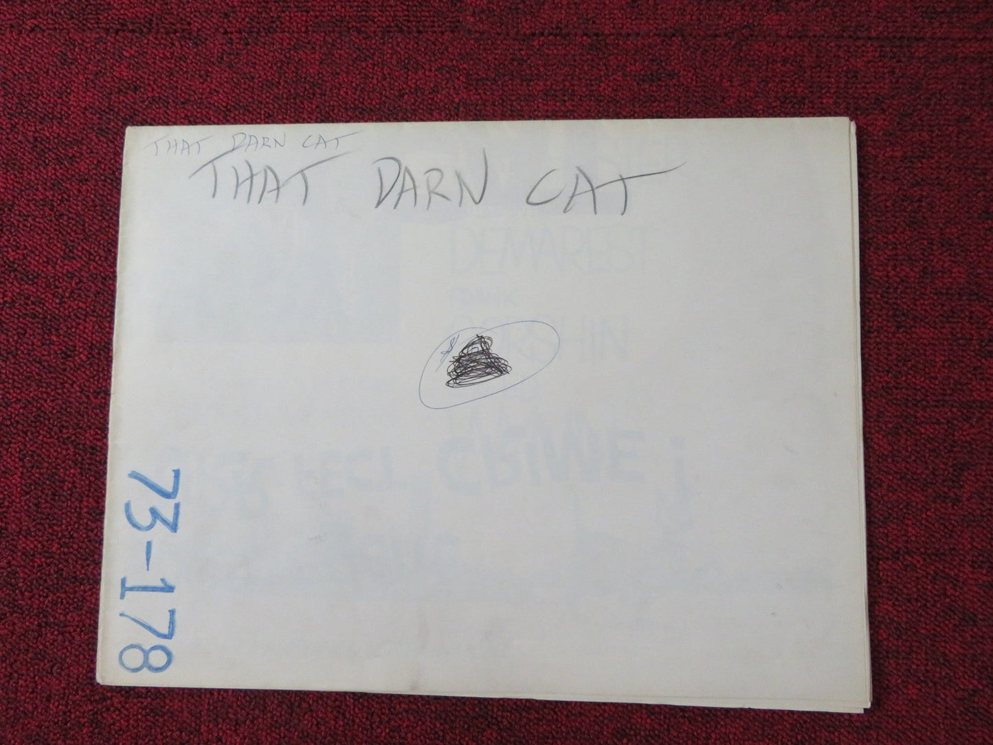 THAT DARN CAT! STYLE A FOLDED US ONE SHEET POSTER DISNEY DEAN JONES 1973 Rendezvous Cinema Movie posters