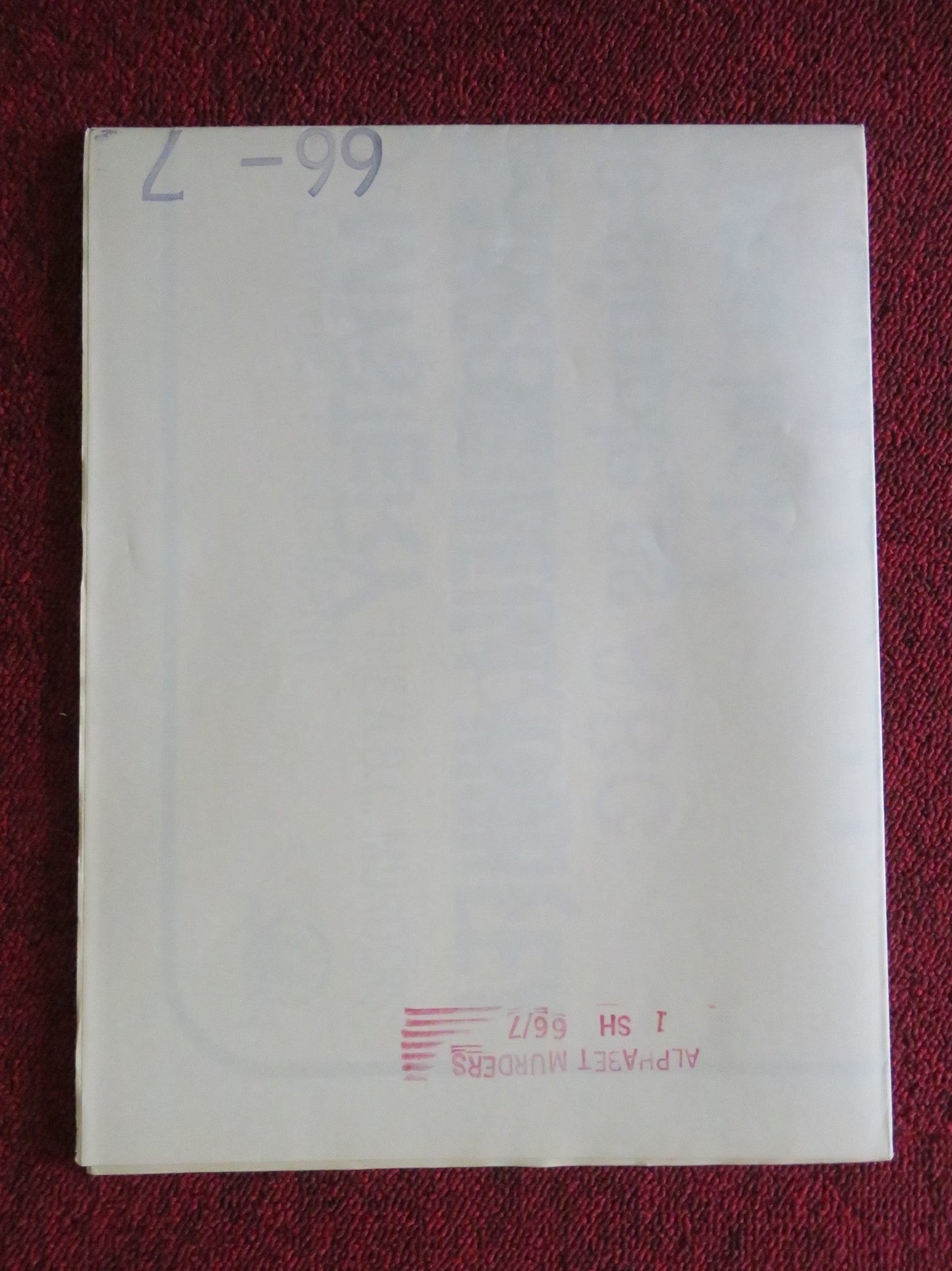 THE ALPHABET MURDERS FOLDED US ONE SHEET POSTER TONY RANDALL ANITA EKBERG 1965 Movie posters