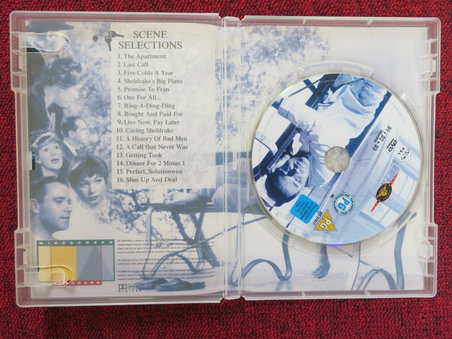 THE APARTMENT (DVD) JACK LEMMON SHIRLEY MACLAINE BILLY WILDER 1960 REGION 2 Rendezvous Cinema Movie posters