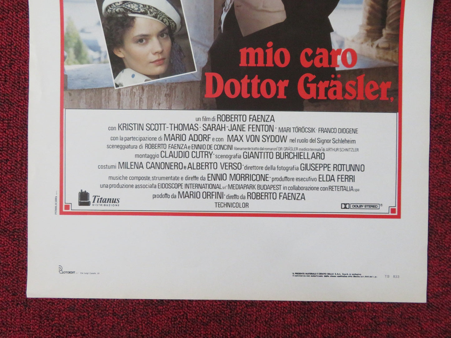 THE BATCHELOR ITALIAN LOCANDINA POSTER KEITH CARRADINE MIRANDA RICHARDSON 1990 Rendezvous Cinema Movie posters