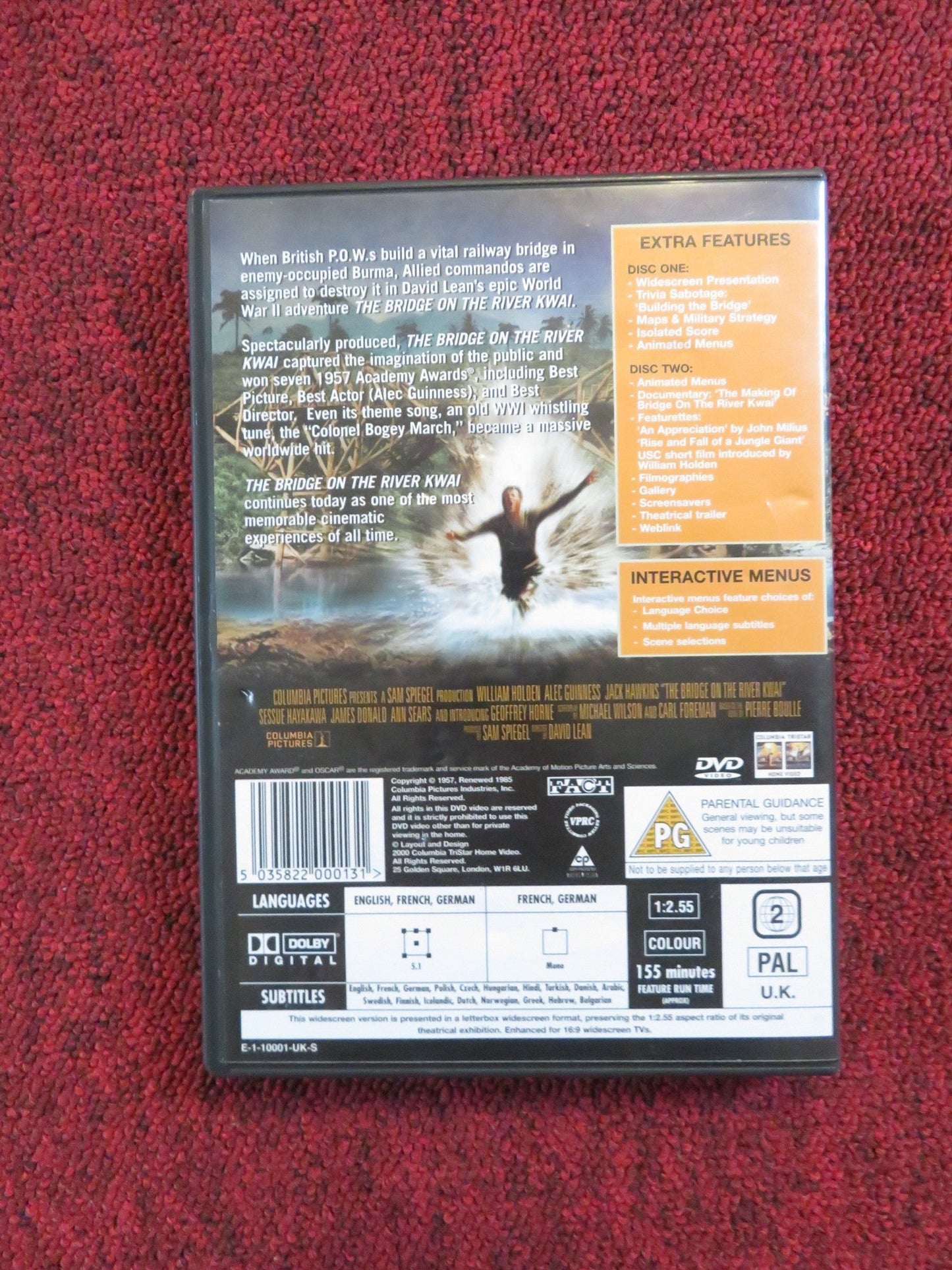 THE BRIDGE ON THE RIVER KWAI - SPECIAL 2 DISC EDITION (DVD) 1957 REGION 2 Rendezvous Cinema Movie posters