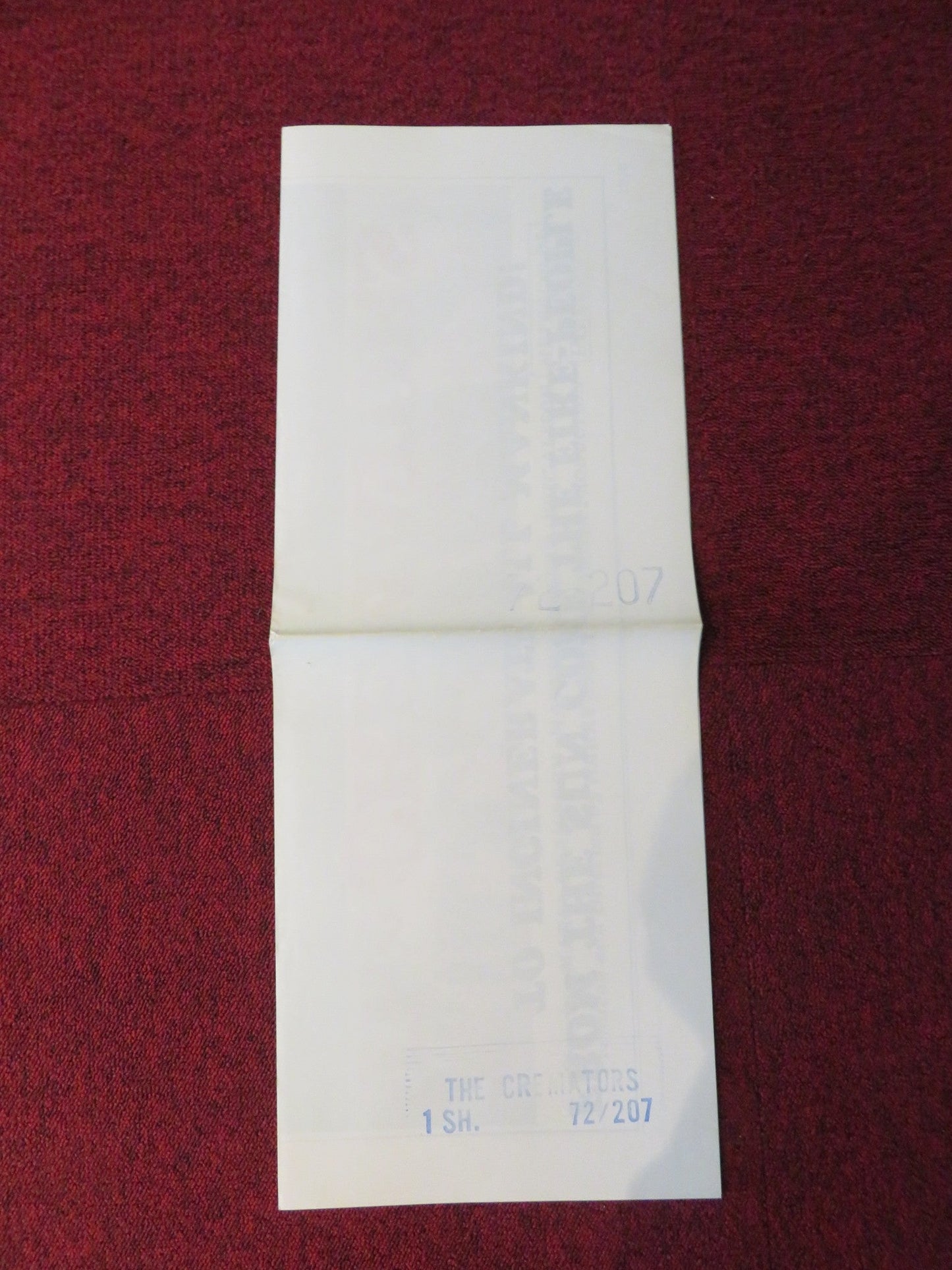 THE CREMATORS FOLDED US ONE SHEET POSTER MARIA DE ARAGON MARVIN HOWARD 1972 Rendezvous Cinema Movie posters