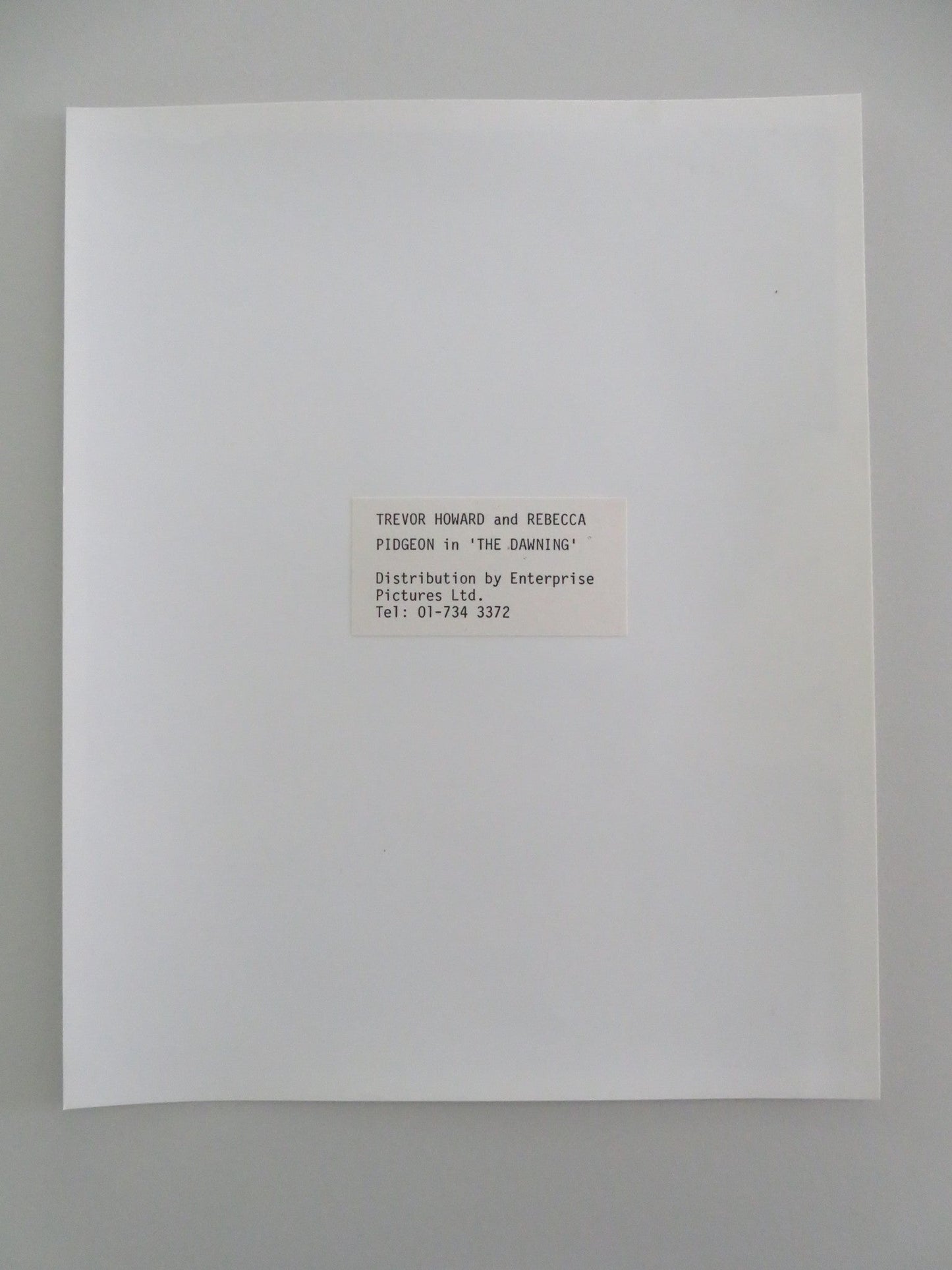 THE DAWNING MOVIE STILL PHOTO TREVOR HOWARD REBECCA PIDGEON 1988 Movie posters