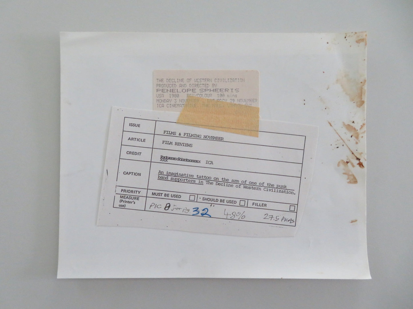 THE DECLINE OF WESTERN CIVILIZATION MOVIE STILL PHOTO ALICE BAG BAND 1981 Movie posters