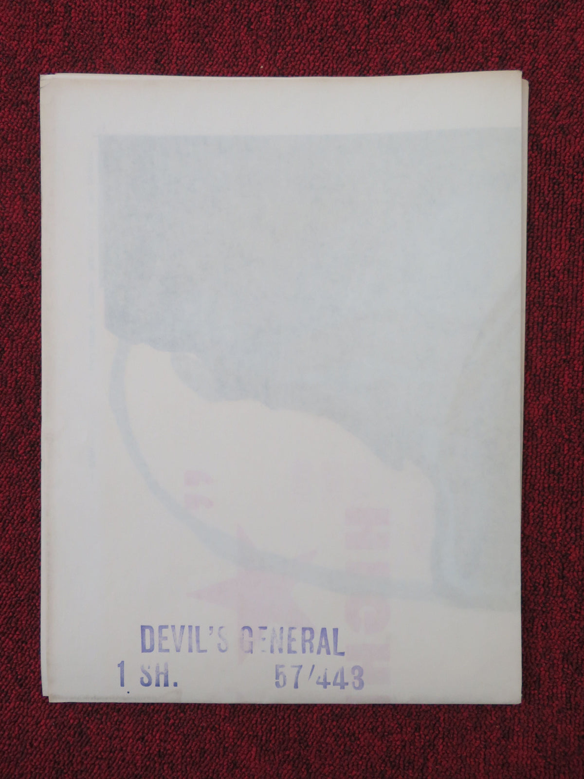 The Devil's General Folded US One Sheet Poster Curd Jurgens Viktor de Kowa 1957 Movie posters