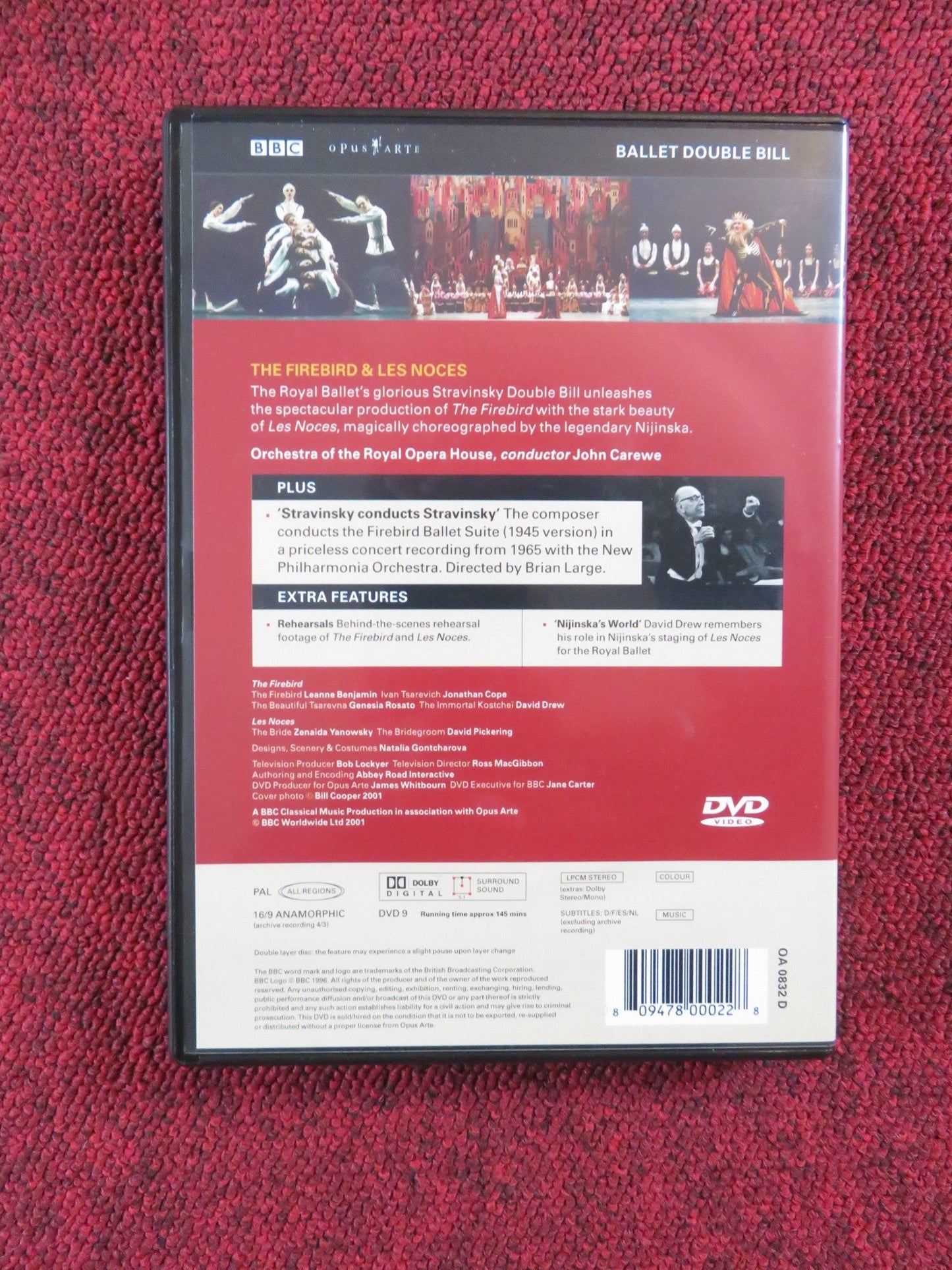 THE FIREBIRD & LES NOCES (DVD) THE ROYAL BALLET LEANNE BENJAMIN 2001 REGION ALL Rendezvous Cinema Movie posters