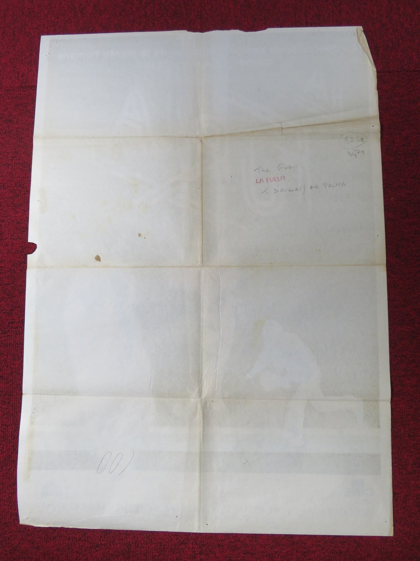 THE FURY SPANISH POSTER KIRK DOUGLAS JOHN CASSAVETES 1979 Rendezvous Cinema Movie posters