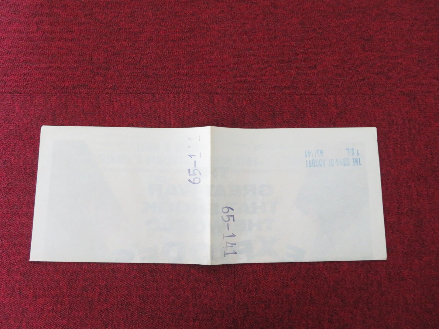 THE GUNS OF AUGUST FOLDED US ONE SHEET POSTER WEAVER WINSTON CHURCHILL 1965 Movie posters