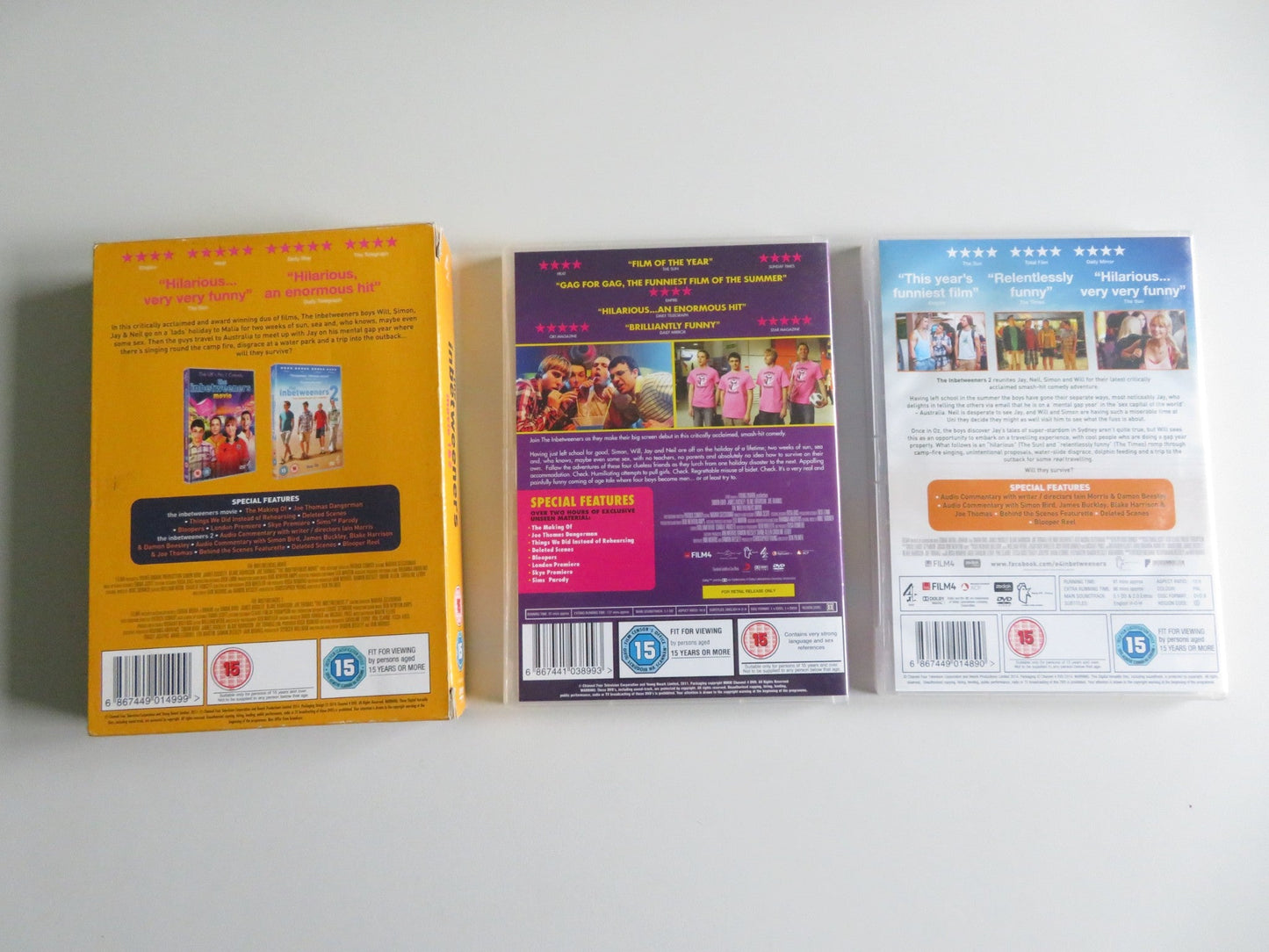 THE INBETWEENERS MOVIE 1 & 2 (DVD BOXSET) BIRD BUCKLEY DAVIES 2011 REGION 2 Movie posters