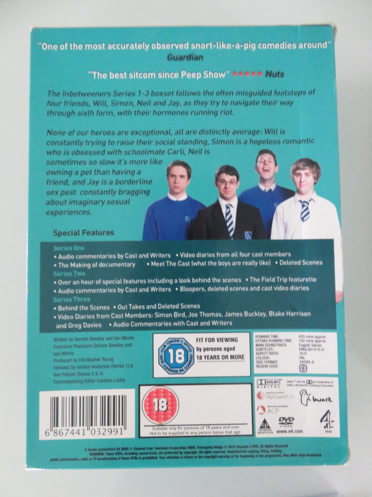 The Inbetweeners Series 1, 2 & 3 (DVD BoxSet) Simon Bird J.Buckley 2008 Region 2 Movie posters