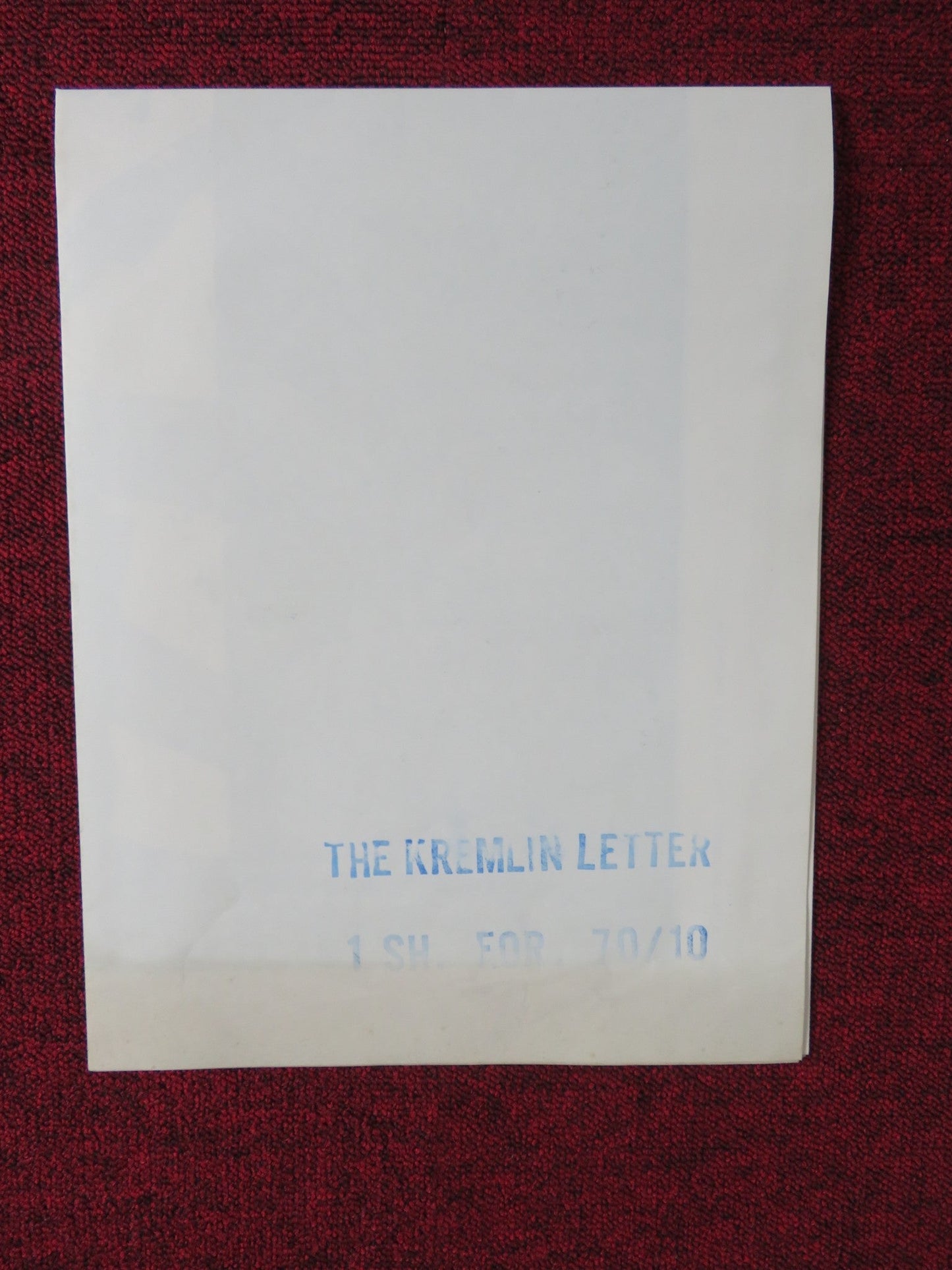 THE KREMLIN LETTER FOLDED US ONE SHEET POSTER BIBI ANDERSSON RICHARD BOONE 1970 Rendezvous Cinema Movie posters