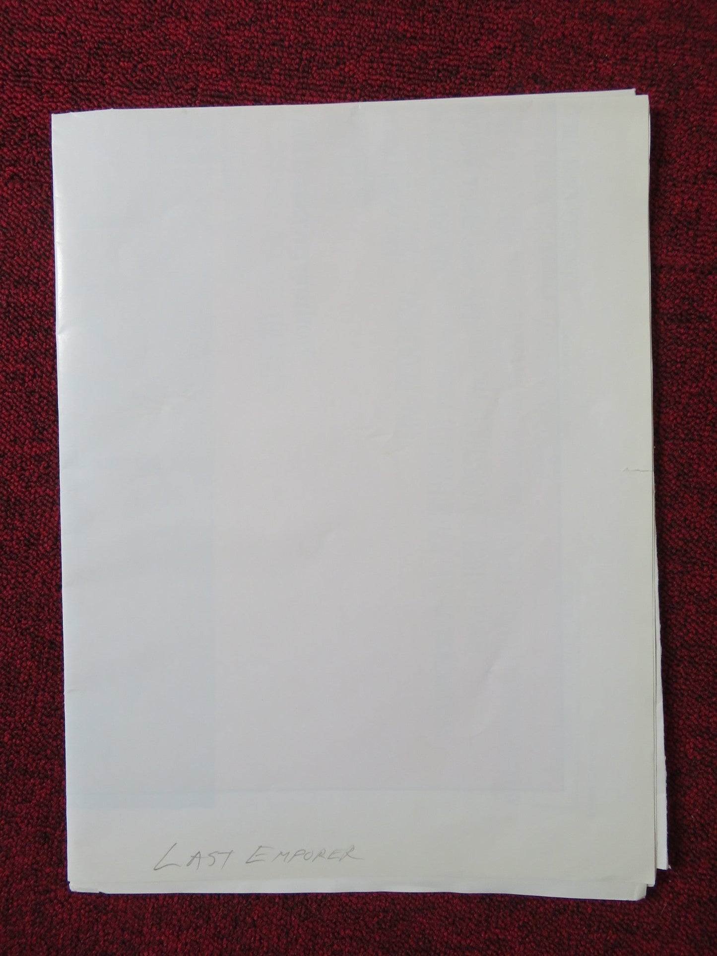 THE LAST EMPEROR - B FOLDED US ONE SHEET POSTER JOHN LONE PETER O'TOOLE 1987 Rendezvous Cinema Movie posters