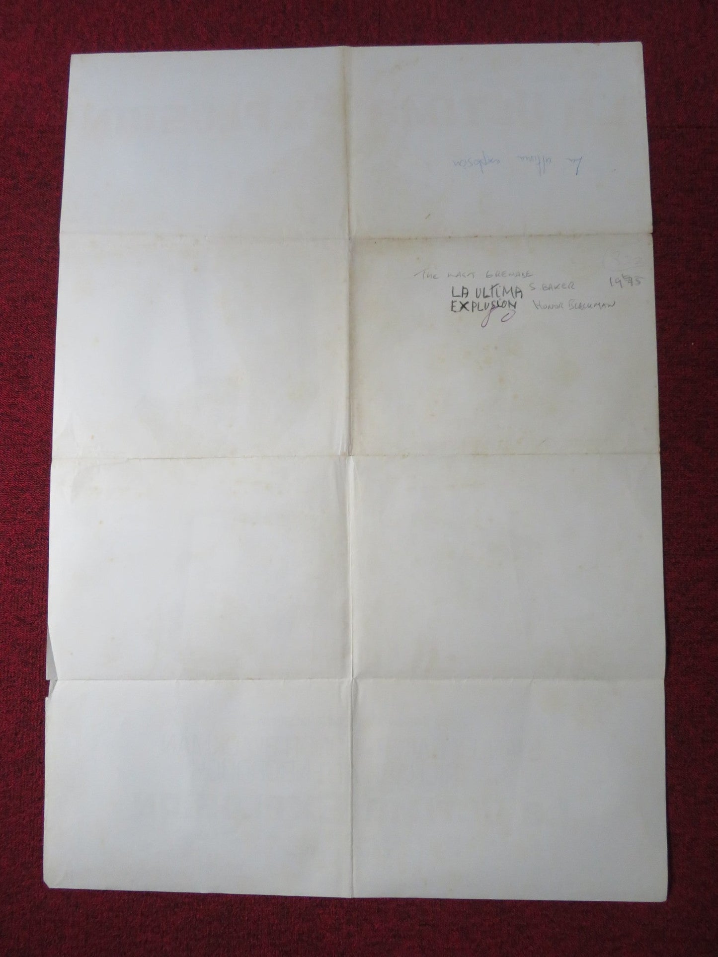 THE LAST GRENADE SPANISH POSTER STANLEY BAKER HONOR BLACKMAN 1973 Rendezvous Cinema Movie posters