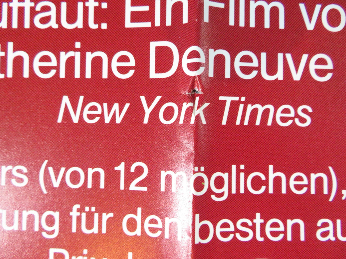 THE LAST METRO GERMAN A1 POSTER FOLDED CATHERINE DENEUVE GERARD DEPARDIEU 1981 Rendezvous Cinema Movie posters