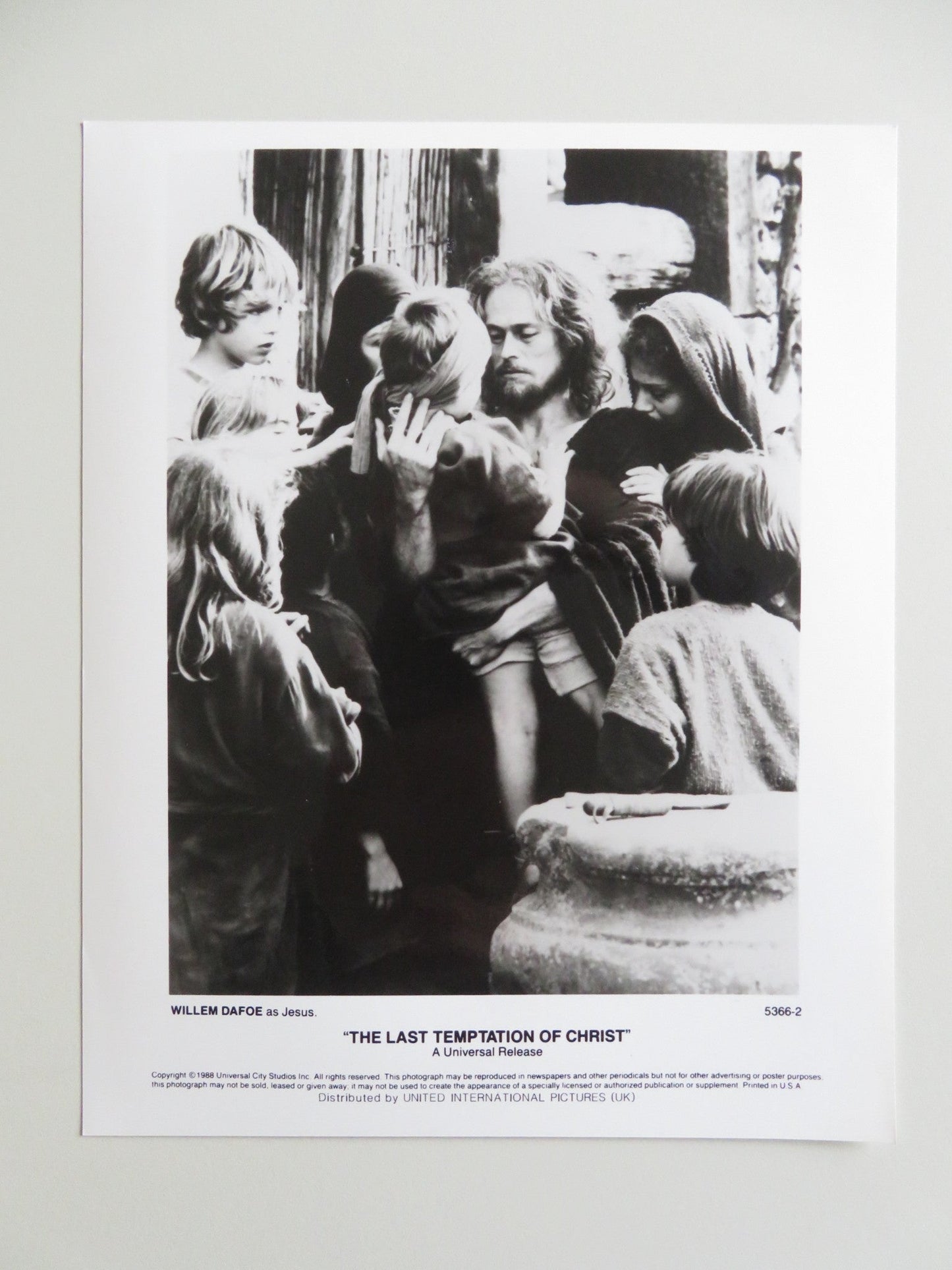 THE LAST TEMPTATION OF CHRIST MOVIE STILL PHOTO LOT OF 6 WILLEM DAFOE 1988 - Rendezvous Cinema