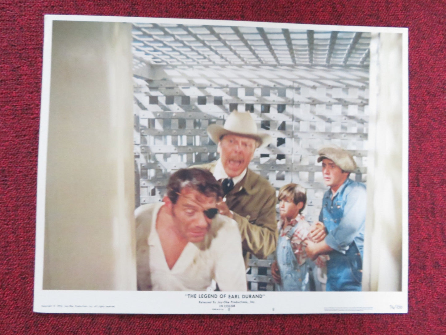 THE LEGEND OF EARL DURAND US LOBBY CARD FULL SET PETER HASKELL SLIM PICKENS 1974 Rendezvous Cinema Movie posters