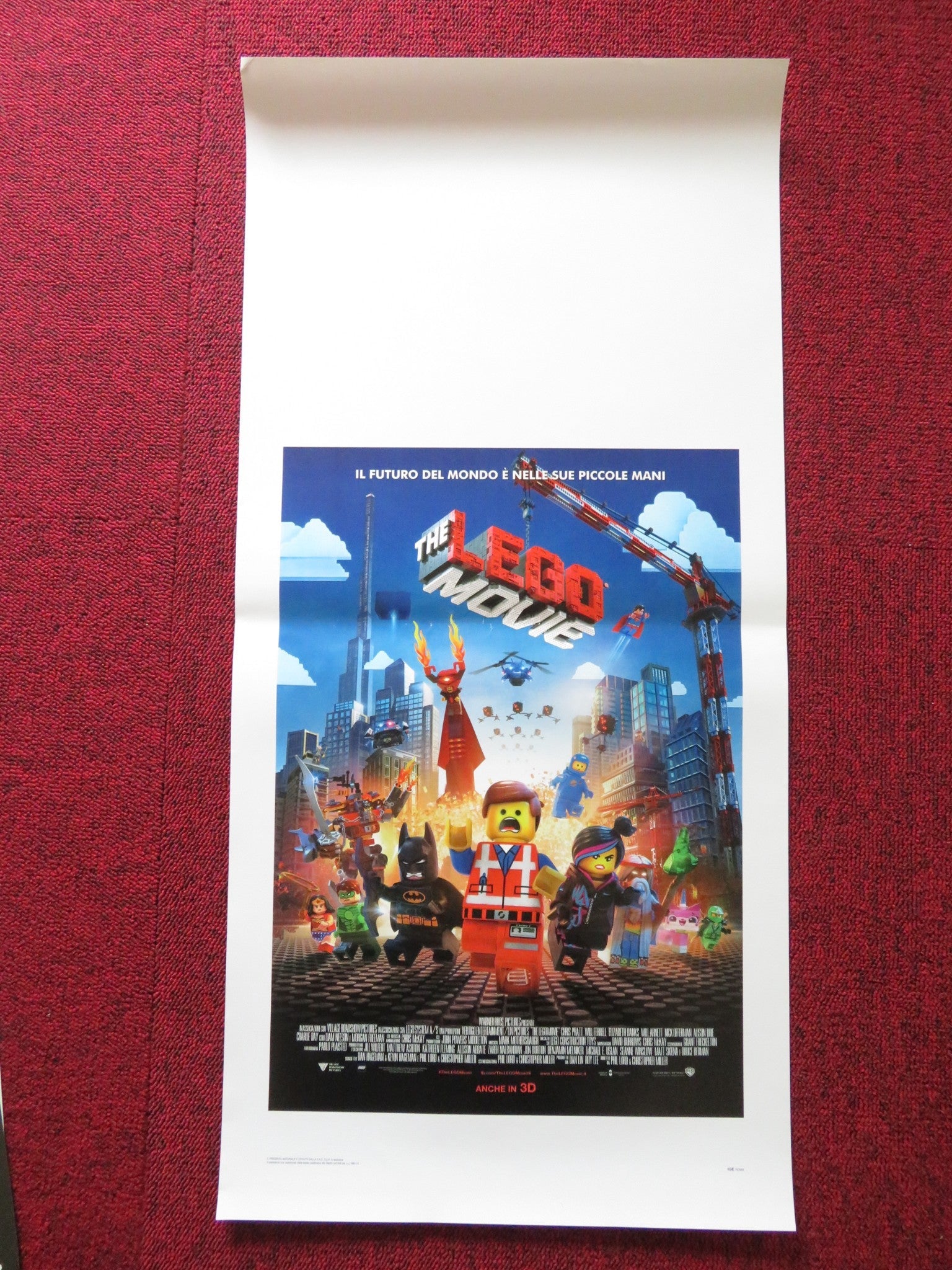 THE LEGO MOVIE ITALIAN LOCANDINA POSTER WILL ARNETT ELIZABETH BANKS 20 –  Rendezvous Cinema, image size:1536x2048