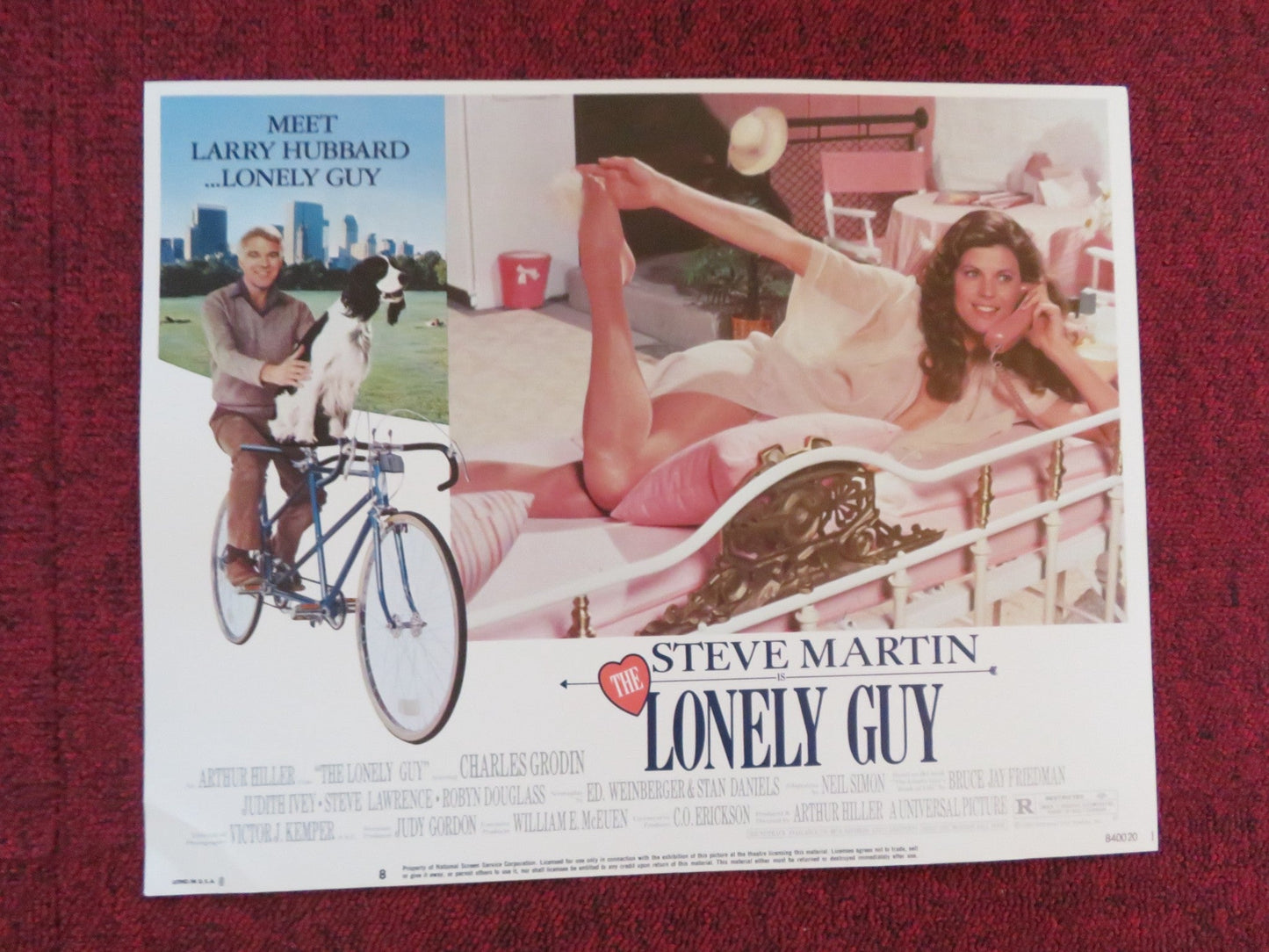 THE LONELY GUY US LOBBY CARD FULL SET STEVE MARTIN CHARLES GRODIN 1984 Rendezvous Cinema Movie posters