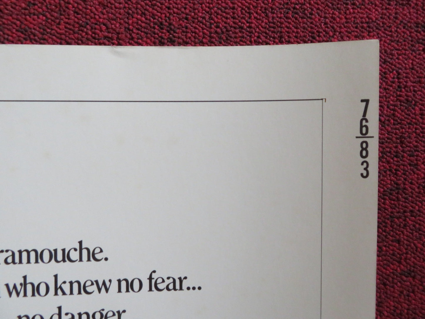 THE LOVES AND TIMES OF SCARAMOUCHE US HALF SHEET (22"x 28") POSTER SARRAZIN 1976 Rendezvous Cinema Movie posters