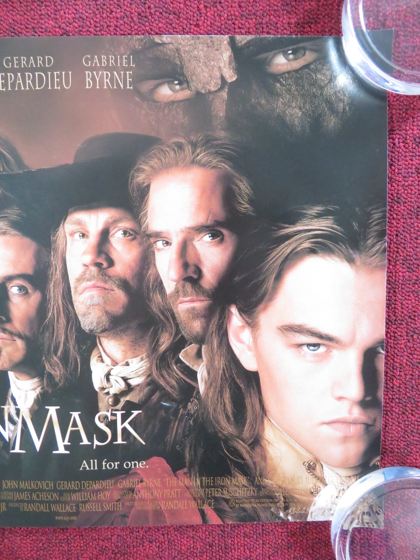 THE MAN IN THE IRON MASK UK MINI QUAD POSTER LEONARDO DI CAPRIO J. IRONS 1998 Rendezvous Cinema Movie posters