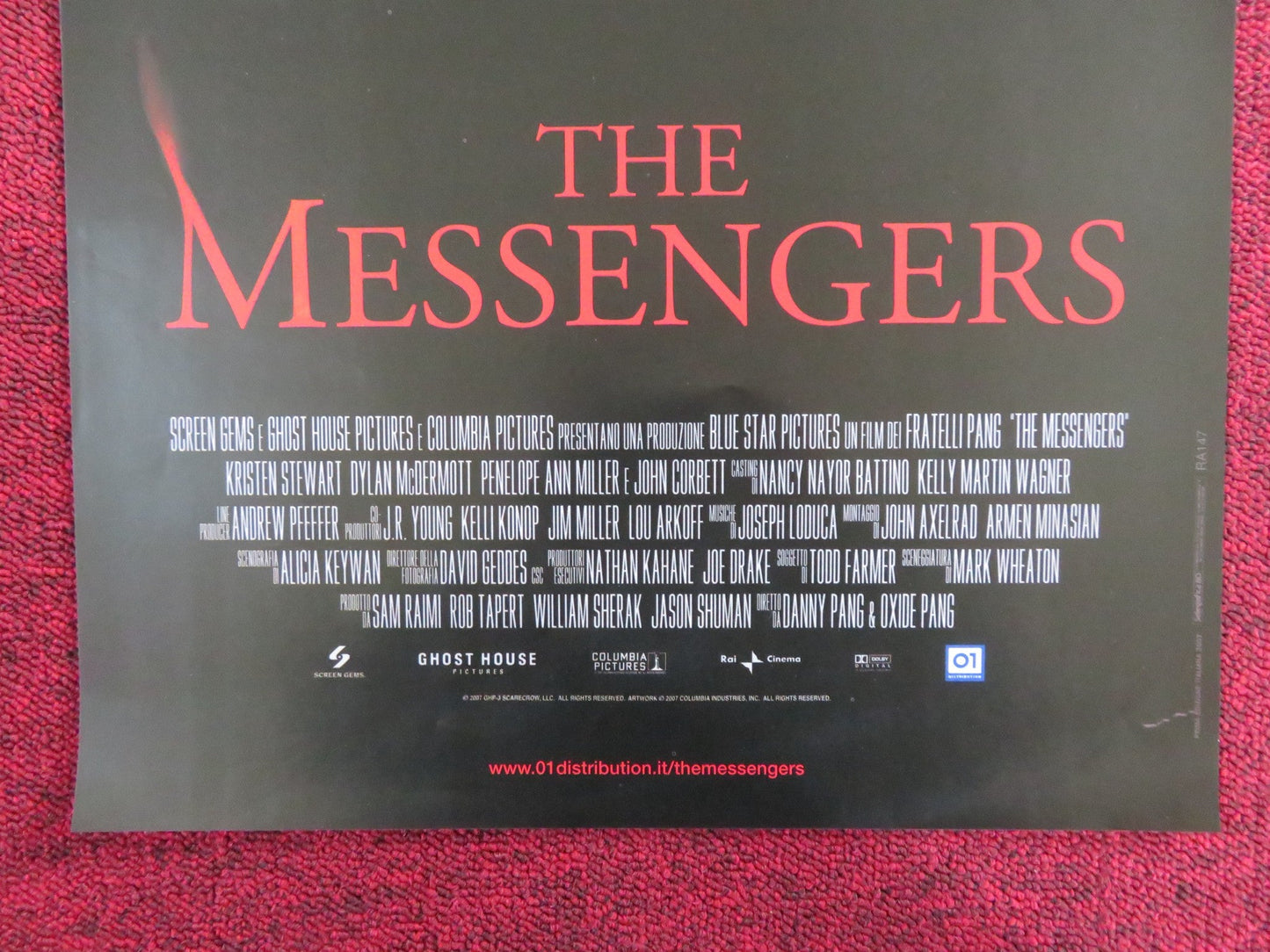 THE MESSENGERS ITALIAN LOCANDINA POSTER KRISTEN STEWART DYAN MCDERMOTT 2007 Rendezvous Cinema Movie posters