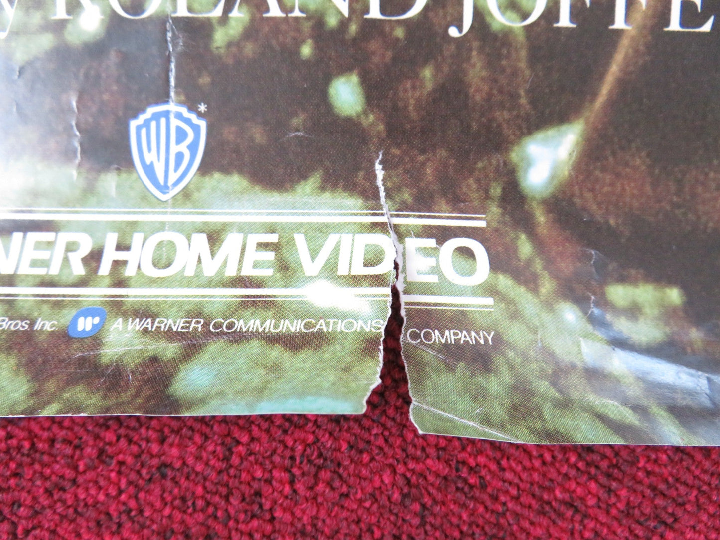 THE MISSION VHS VIDEO POSTER ROLLED ROBERT DE NIRO JEREMY IRONS 1986 Rendezvous Cinema Movie posters