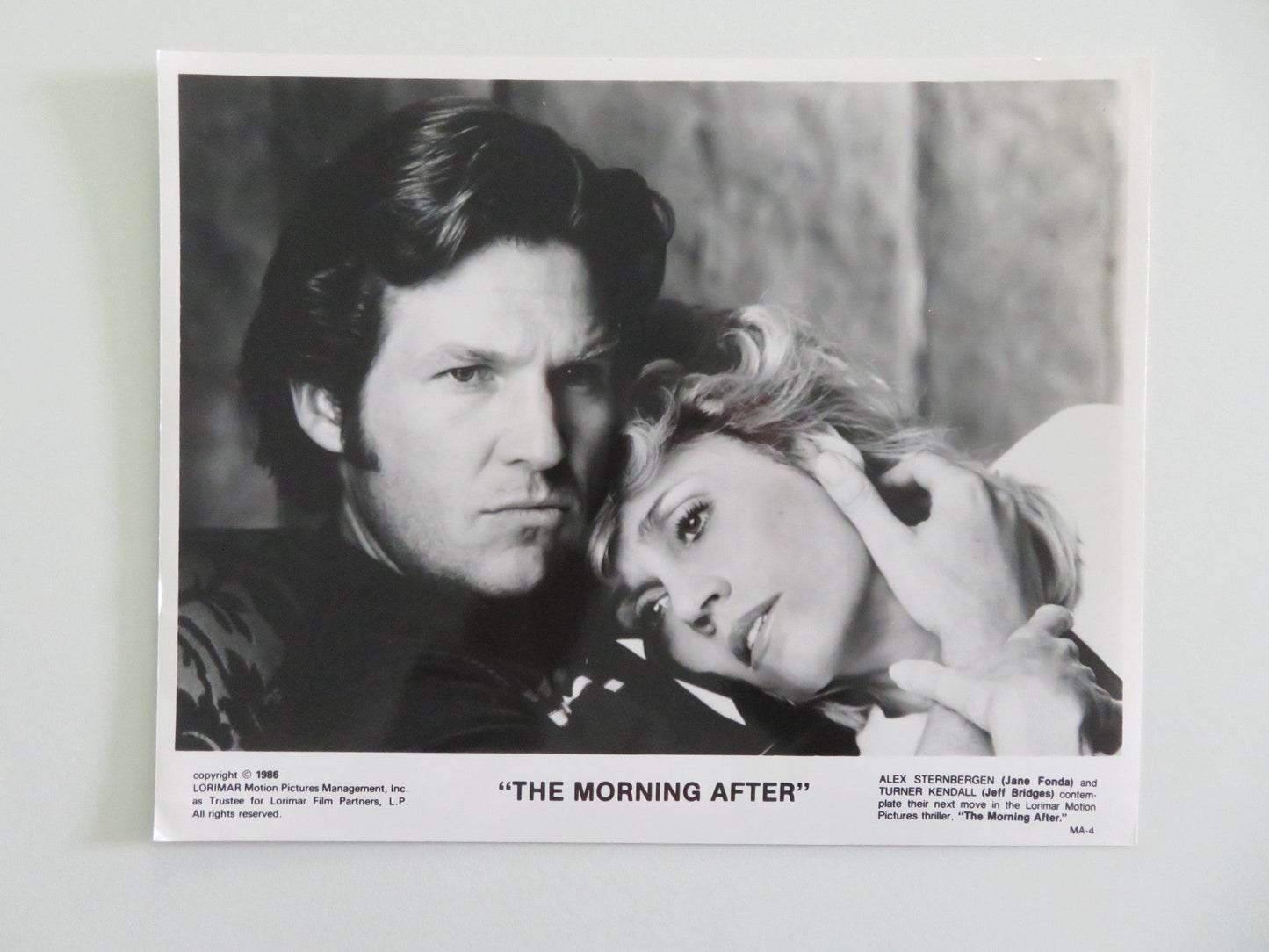 THE MORNING AFTER MOVIE STILL PHOTO LOT OF 6 JANE FONDA JEFF BRIDGES 1986 Movie posters