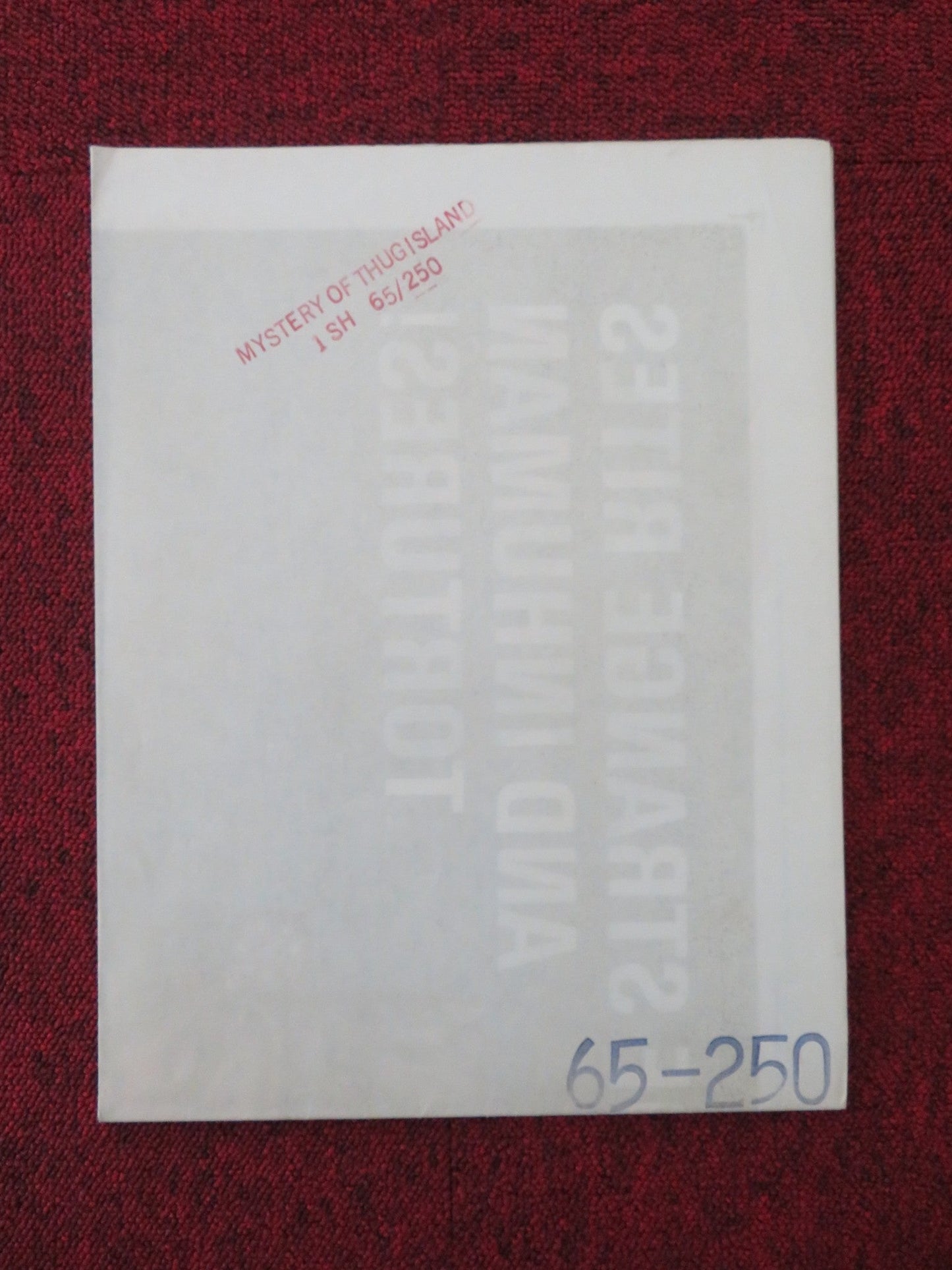 THE MYSTERY OF THUG ISLAND FOLDED US ONE SHEET POSTER GUY MADISON 1965 Movie posters