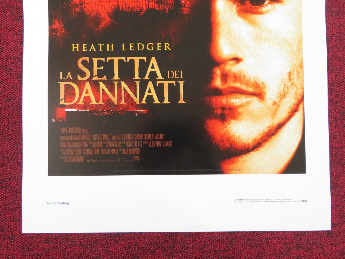 THE ORDER ITALIAN LOCANDINA POSTER HEATH LEDGER SHANNYN SOSSAMON 2003 Rendezvous Cinema Movie posters