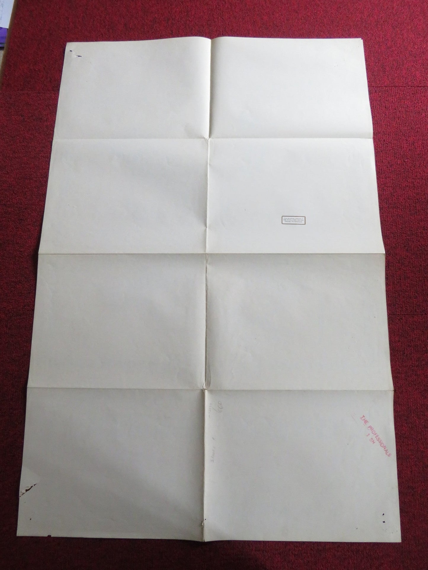 THE PROFESSIONALS - B FOLDED US ONE SHEET POSTER BURT LANCASTER LEE MARVIN 1966 Rendezvous Cinema Movie posters