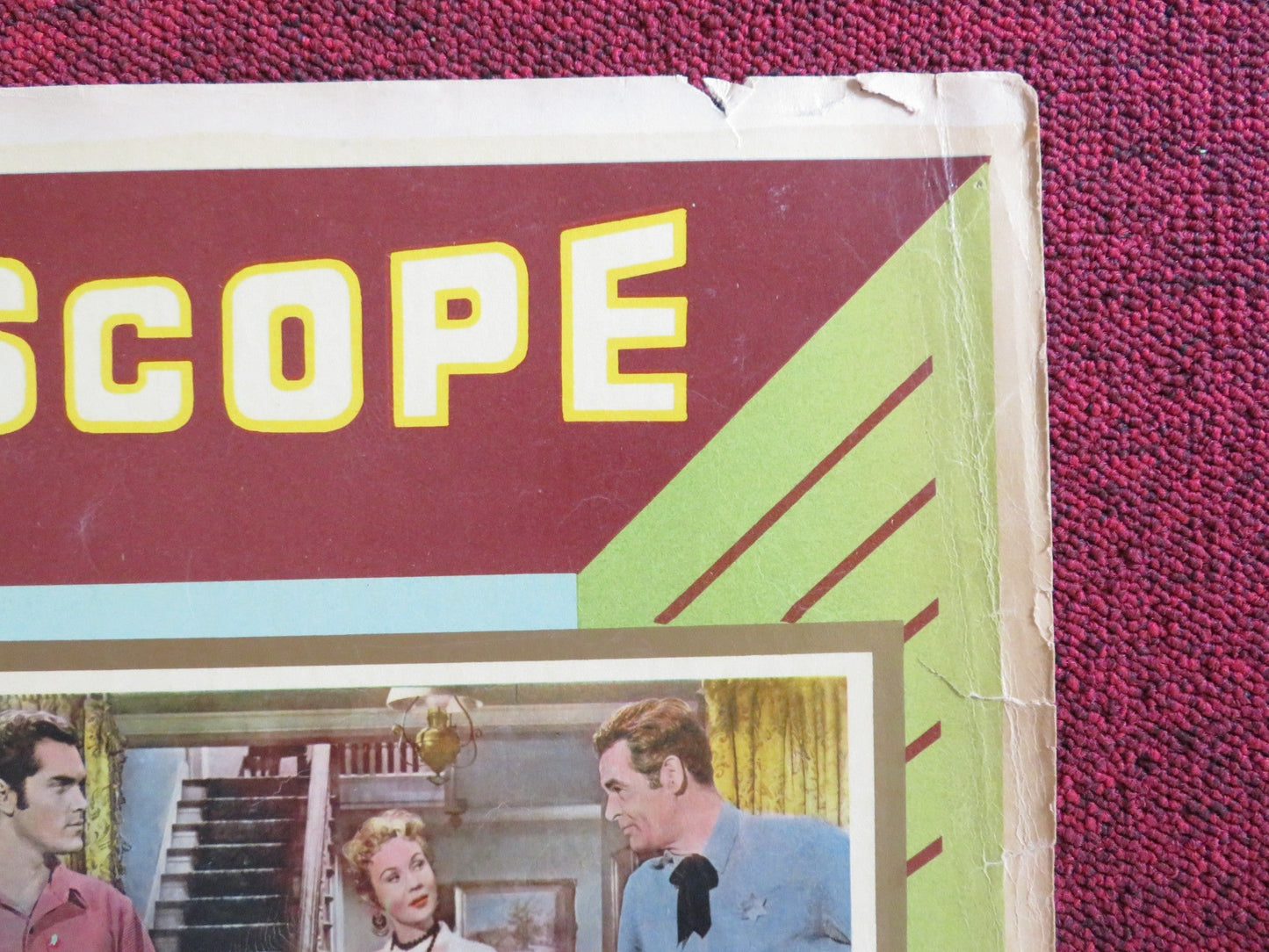 THE PROUD ONES - A ITALIAN FOTOBUSTA POSTER ROBERT RYAN VIRGINIA MAYO 1956 Rendezvous Cinema Movie posters