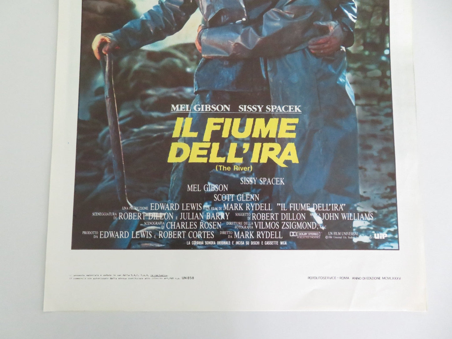 THE RIVER ITALIAN LOCANDINA POSTER MEL GIBSON SISSY SPACEK 1984 Movie posters