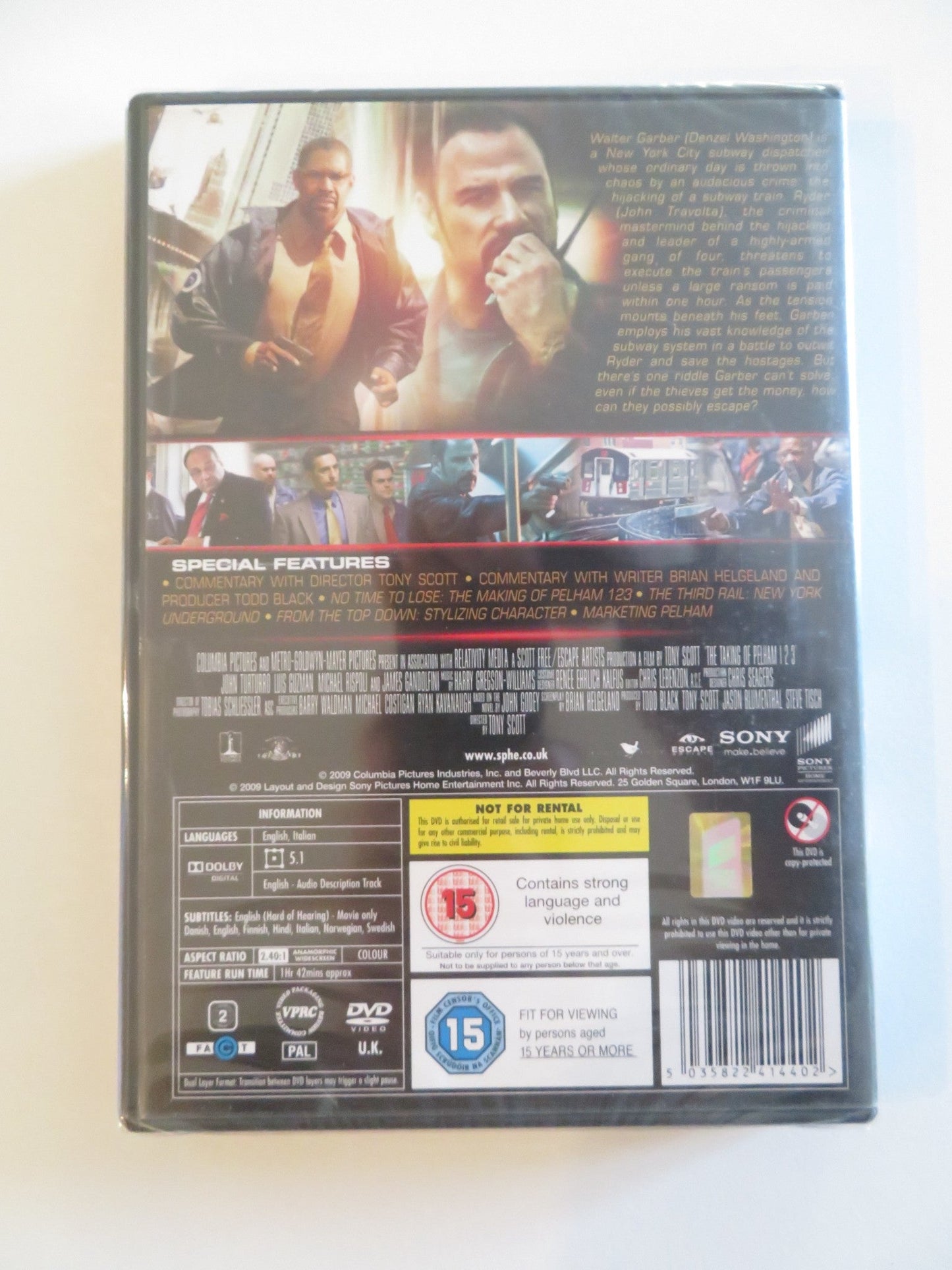 THE TAKING OF PELHAM 123 (DVD) DENZEL WASHINGTON JOHN TRAVOLTA 2009 REGION 2 Rendezvous Cinema Movie posters