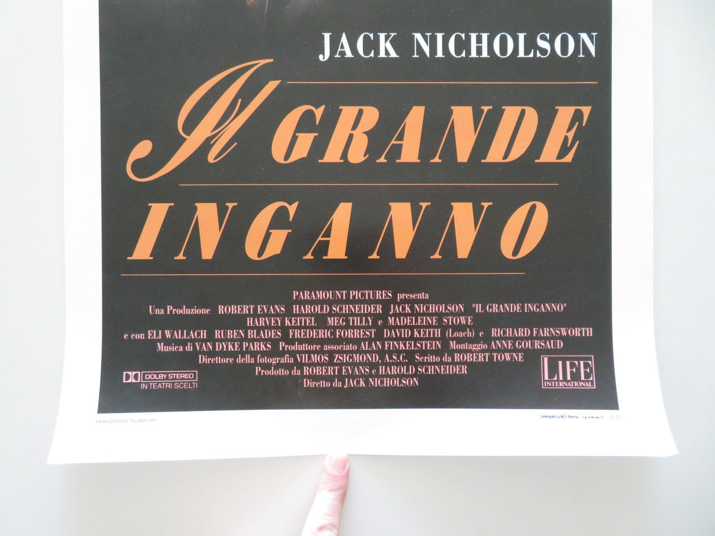 THE TWO JAKES ITALIAN LOCANDINA POSTER JACK NICHOLSON HARVEY KEITEL 1991 Movie posters