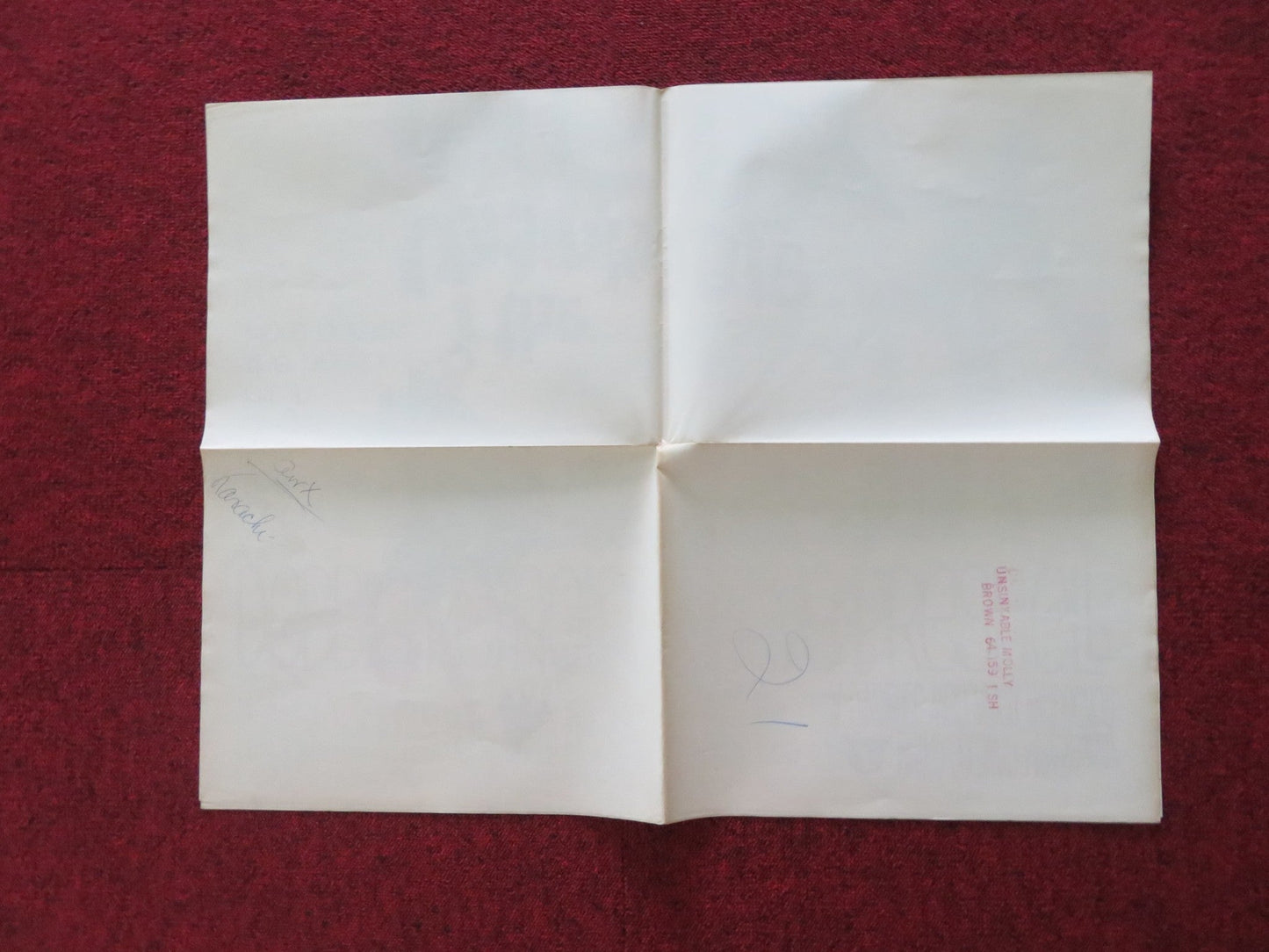 THE UNSINKABLE MOLLY BROWN FOLDED US ONE SHEET POSTER DEBBIE REYNOLDS 1964 Rendezvous Cinema Movie posters