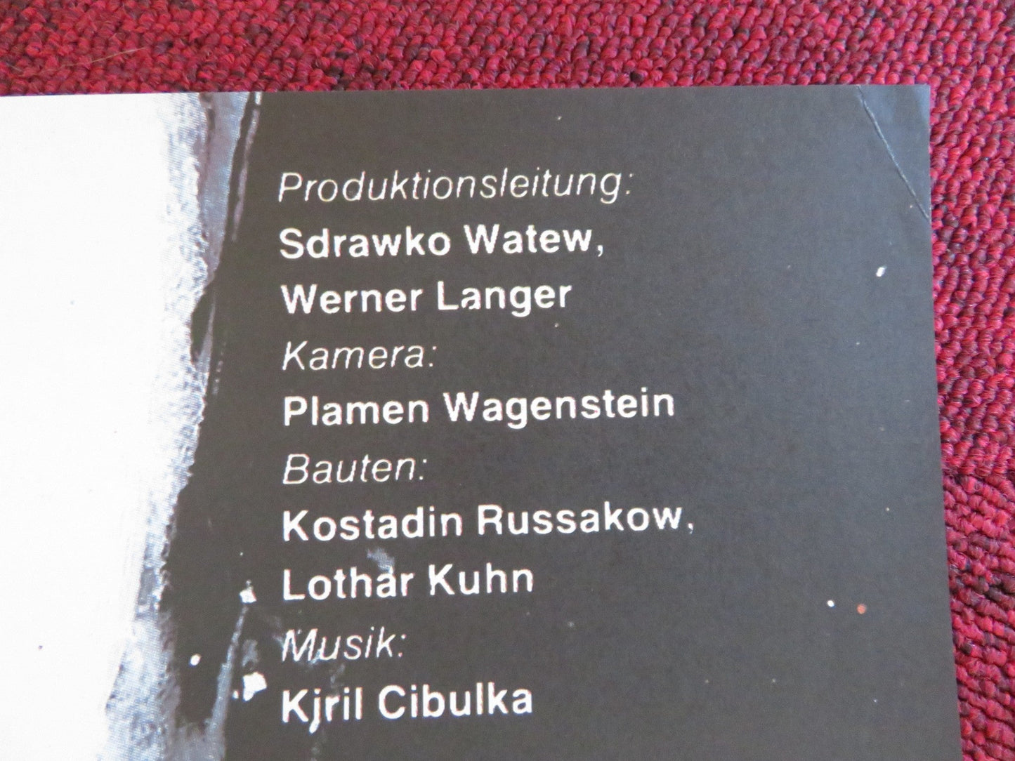 THE WARNING GERMAN POSTER ROLLED PETER GYUROV NEVENA KOKANOVA 1982 Rendezvous Cinema Movie posters