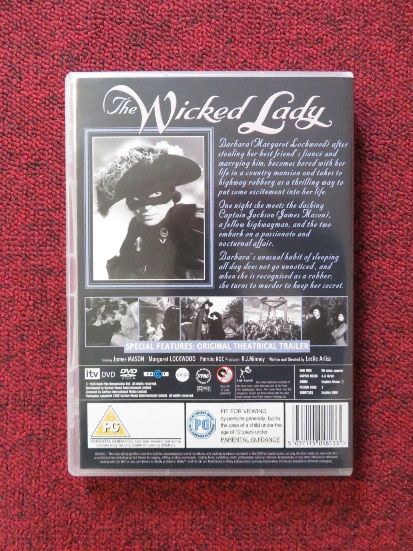 THE WICKED LADY (DVD) MARGARET LOCKWOOD JAMES MASON 1945 REGION 2 Rendezvous Cinema Movie posters
