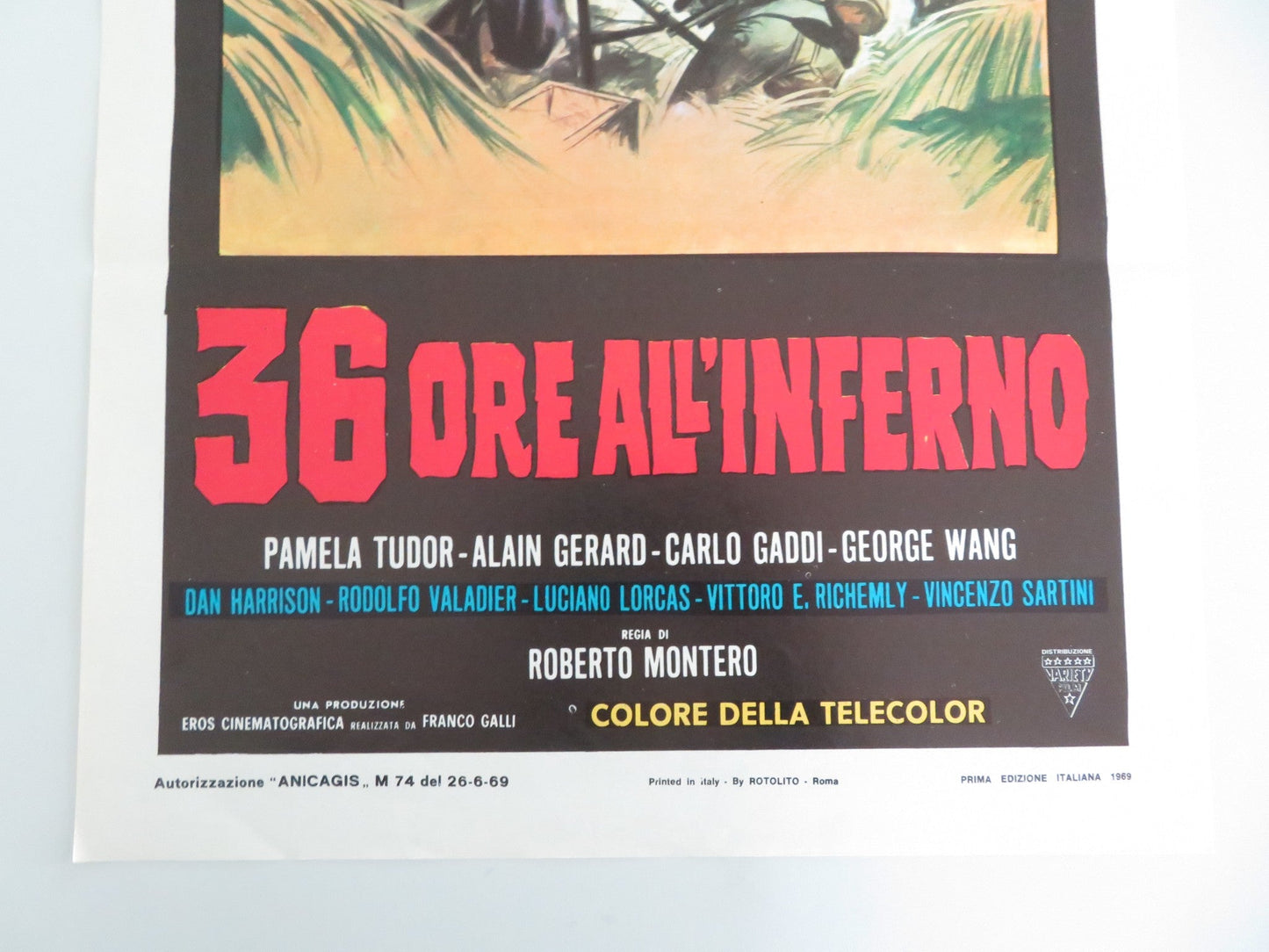 Thirty Six Hours of Hell Italian Locandina Poster Richard Harrison Tudor 1969 Movie posters