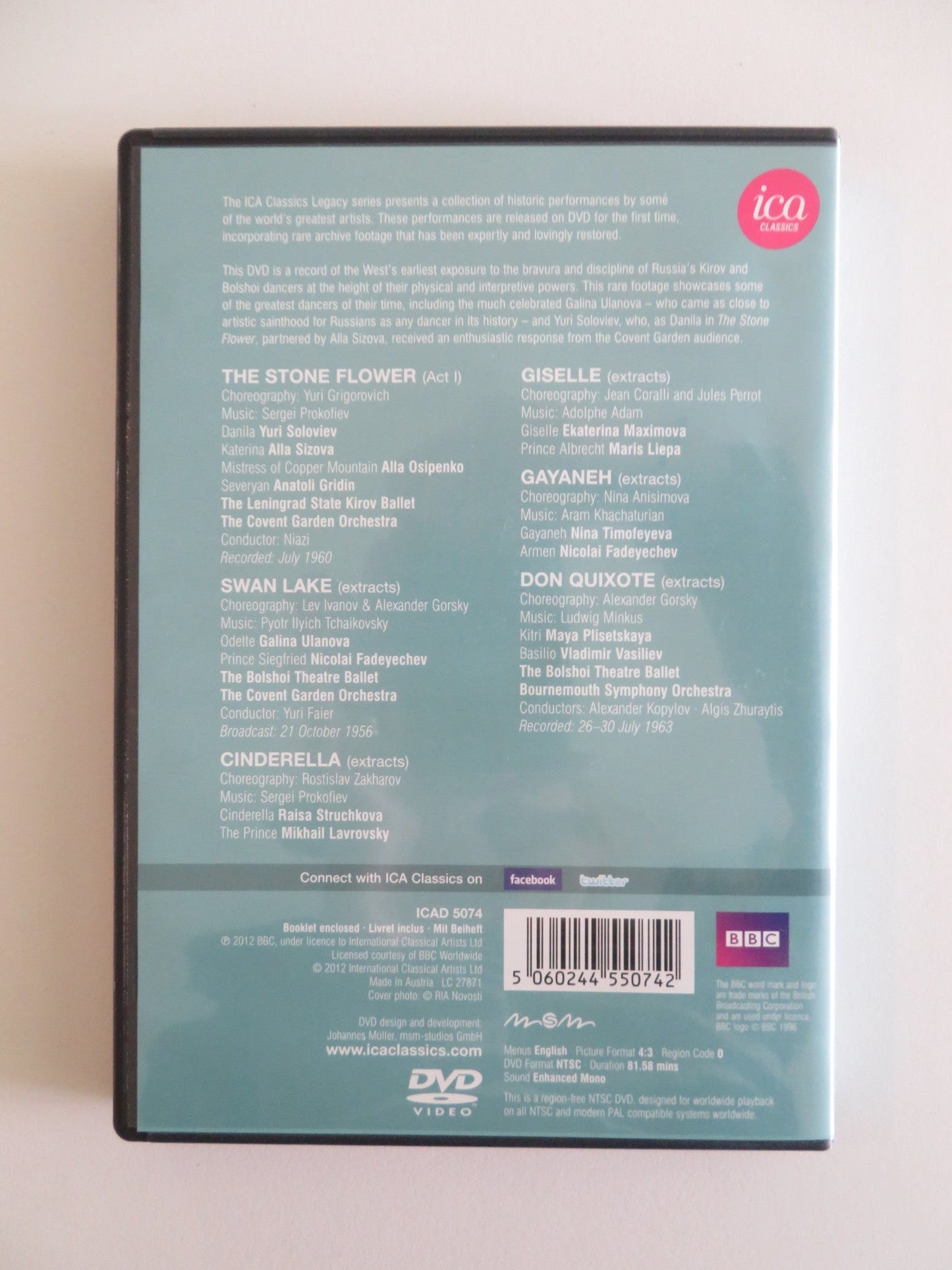 TREASURE OF THE RUSSIAN BALLET (DVD) KIROV BALLET BOLSHOI BALLET 2012 REGION 0 Rendezvous Cinema Movie posters