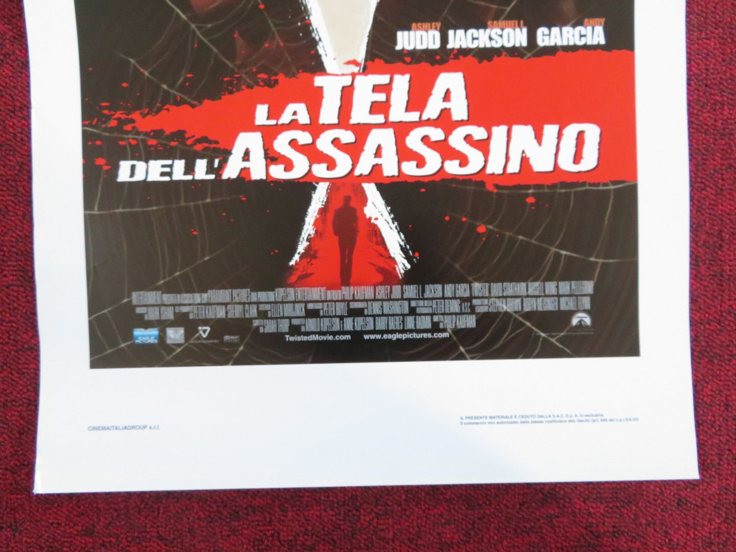 TWISTED ITALIAN LOCANDINA POSTER ASHLEY JUDD SAMUEL L. JACKSON 2004 Rendezvous Cinema Movie posters