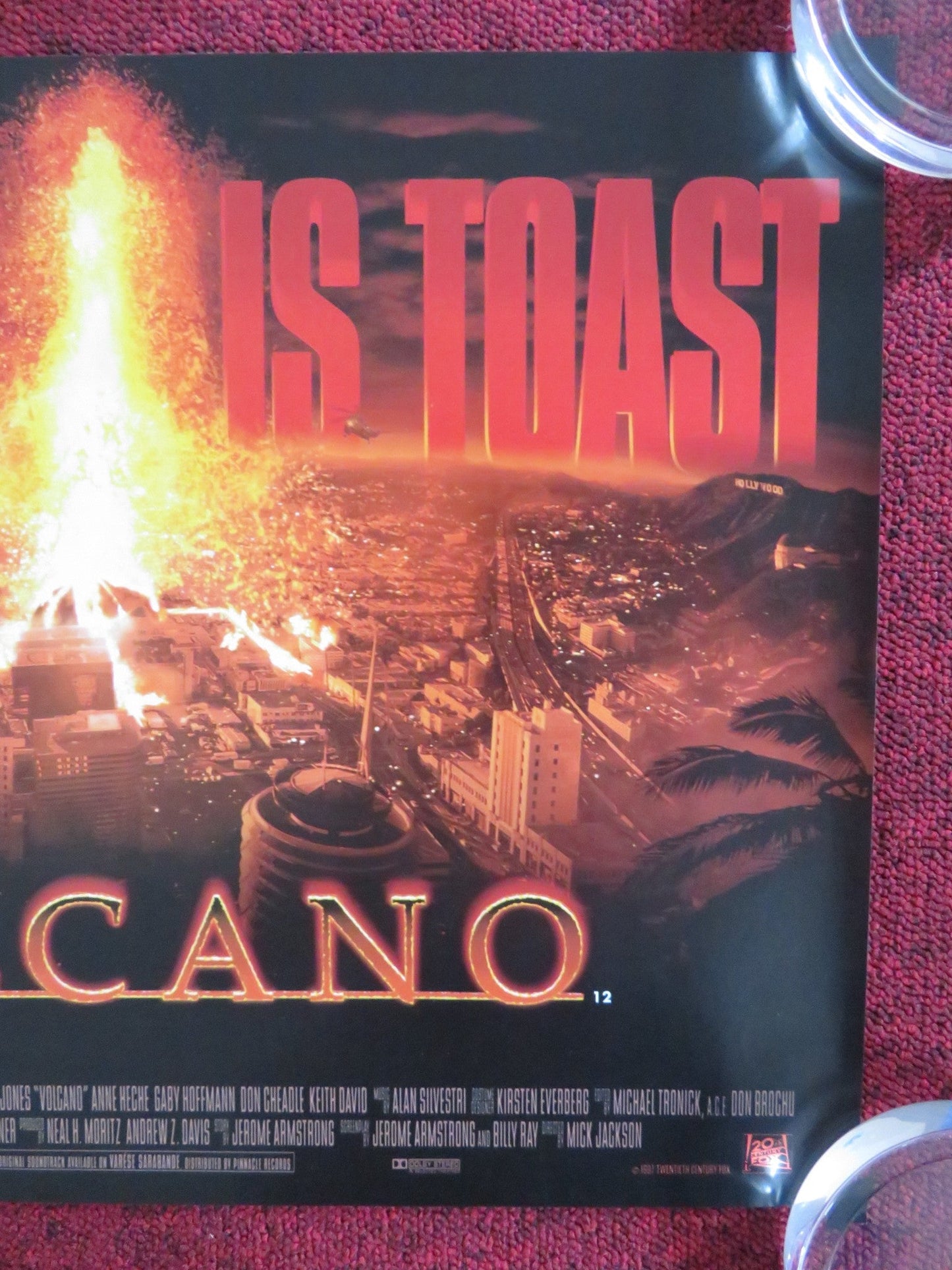 VOLCANO UK MINI QUAD POSTER TOMMY LEE JONES ANNE HECHE 1997 Rendezvous Cinema Movie posters