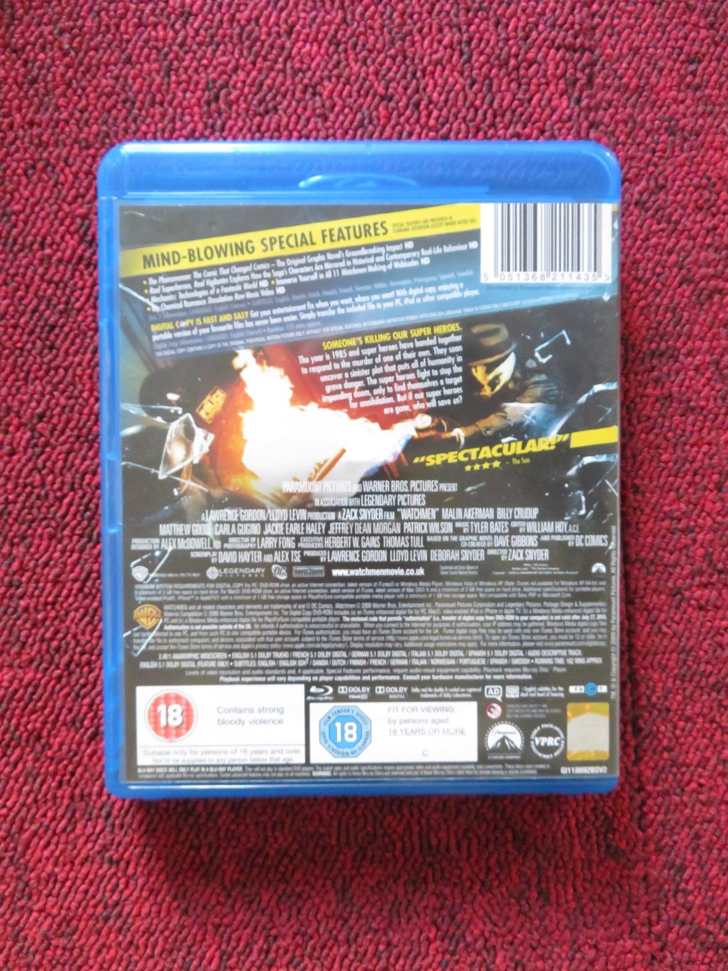 WATCHMEN - DIGITAL COPY SPECIAL EDITION (BLU - RAY) BILLY CRUDUP 2009 REGION B Rendezvous Cinema Movie posters