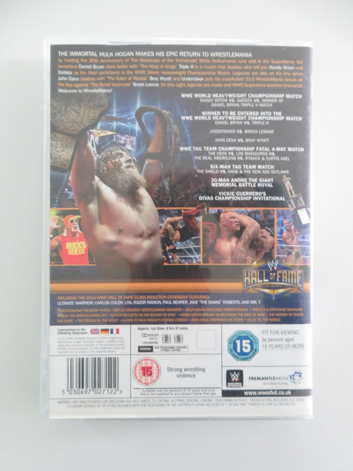WWE: WrestleMania XXX 30th Anniversary (DVD BoxSet) Hulk Hogan 2014 Region 2, 5 Movie posters
