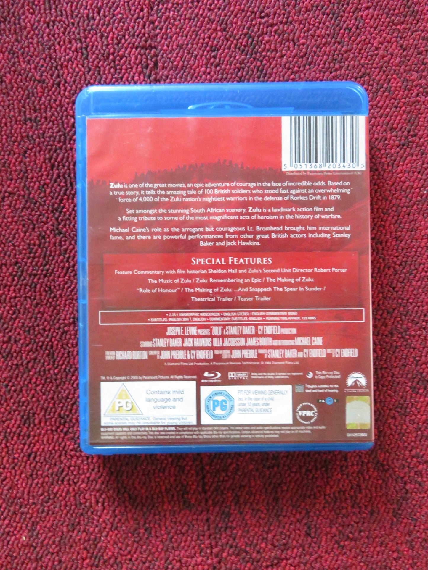 ZULU (BLU - RAY) MICHAEL CAINE STANLEY BAKER 1964 REGION B Rendezvous Cinema Movie posters